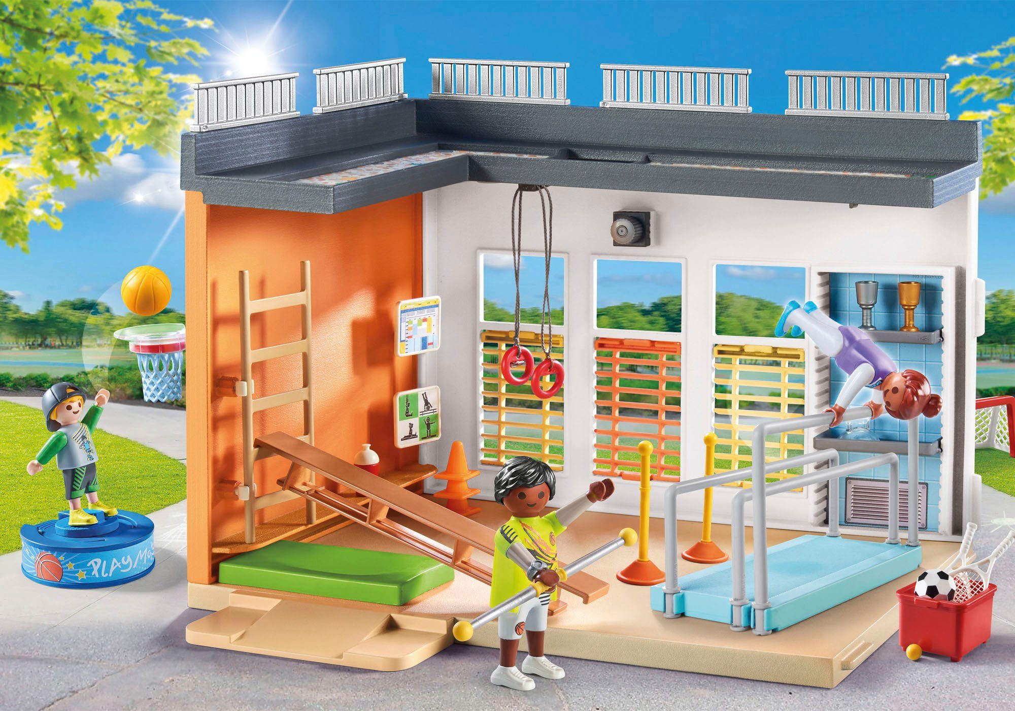 Playmobil® Anbau Turnhalle (71328), My City Life Konstruktions-Spielset, (72 St), Made in Germany – Bild 4 von 5
