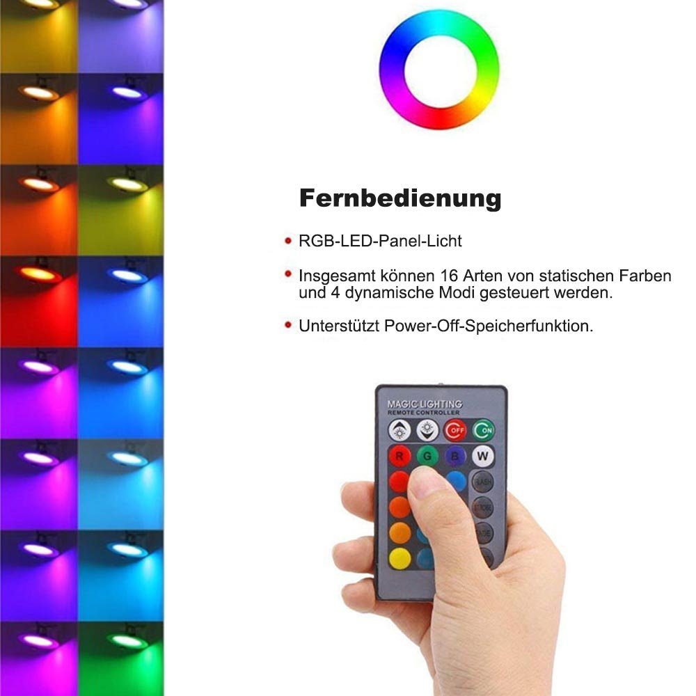 Fernbedienung,Für Einbaustrahler RGB 5W, LED Rosnek Innendekoration, 5/10W,RGB,Dimmbare,mit