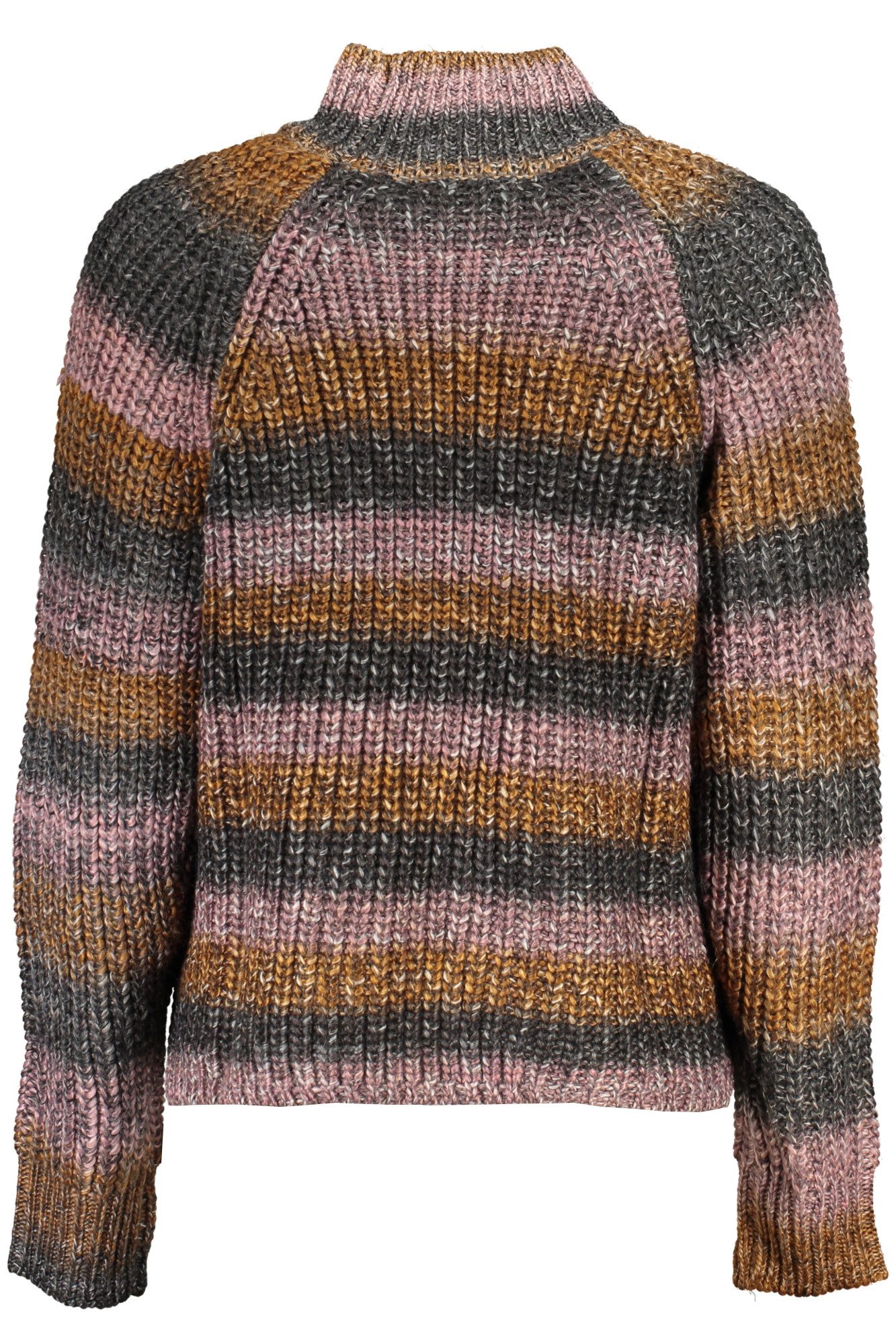 Desigual Strickpullover Grauer Damenpullover mit hohem Kragen & Kontrastdetails online kaufen