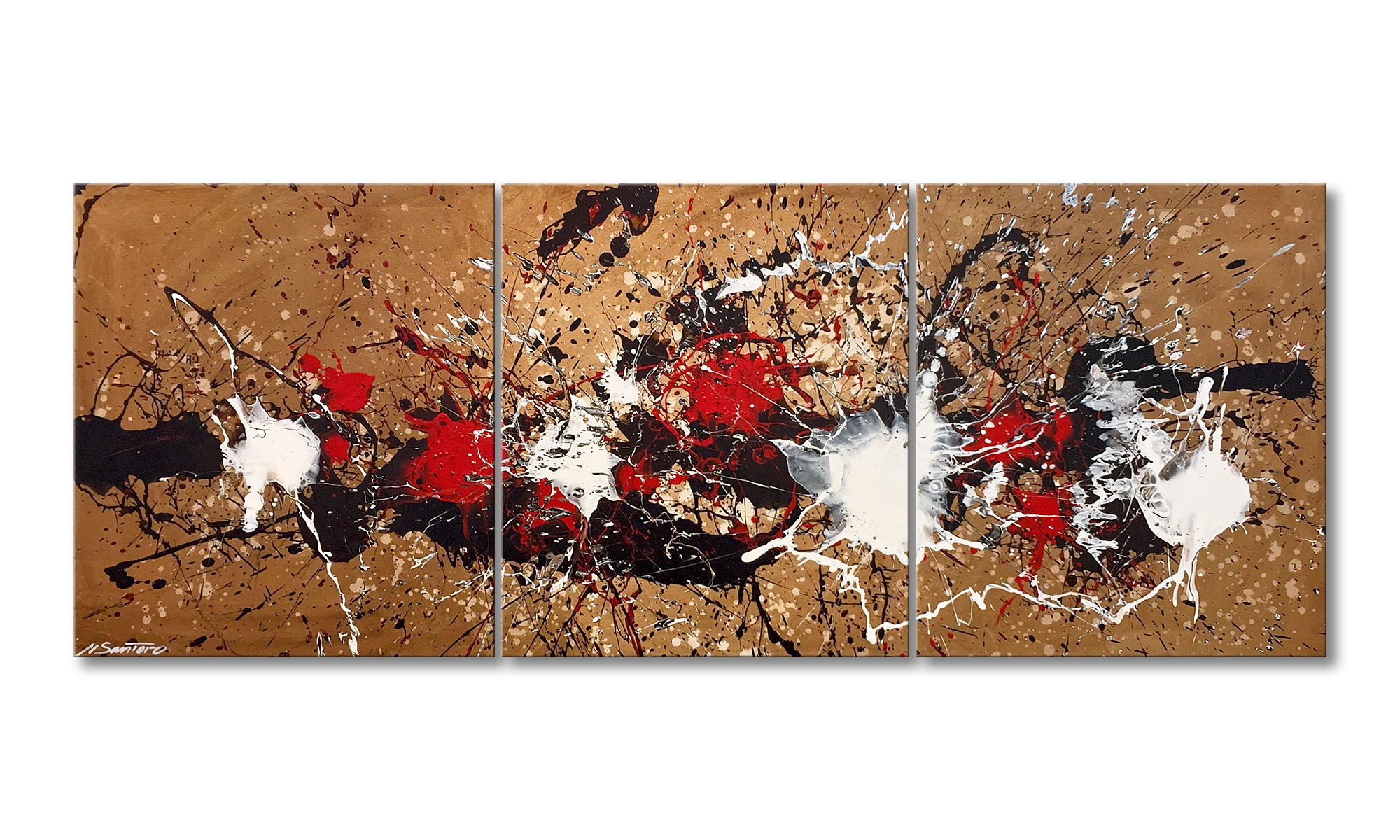 WandbilderXXL Gemälde Rage Of Earth 180 x 70 cm, Abstraktes Gemälde, handgemaltes Unikat