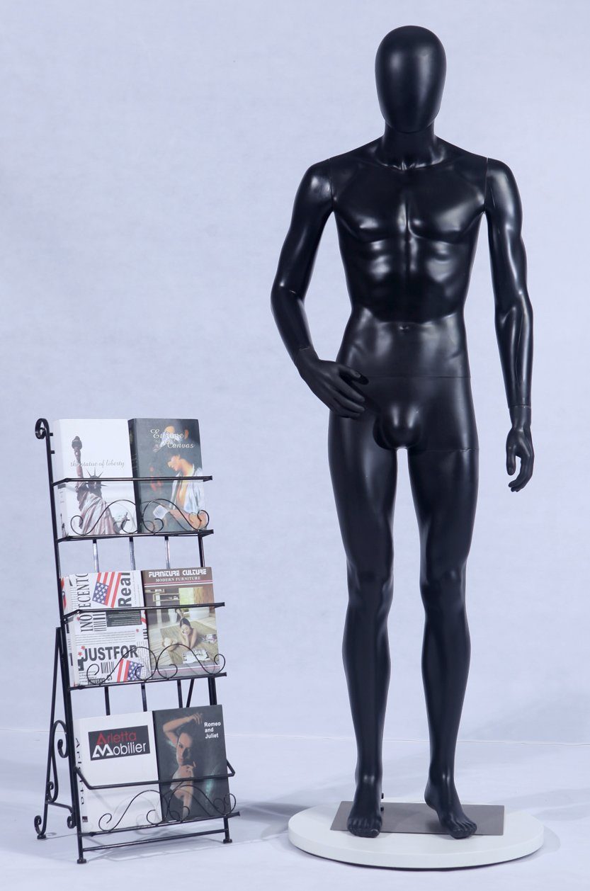 Schneiderpuppe Eurotondisplay weibliche Schaufensterpuppe matt schwarz ohne Gesicht