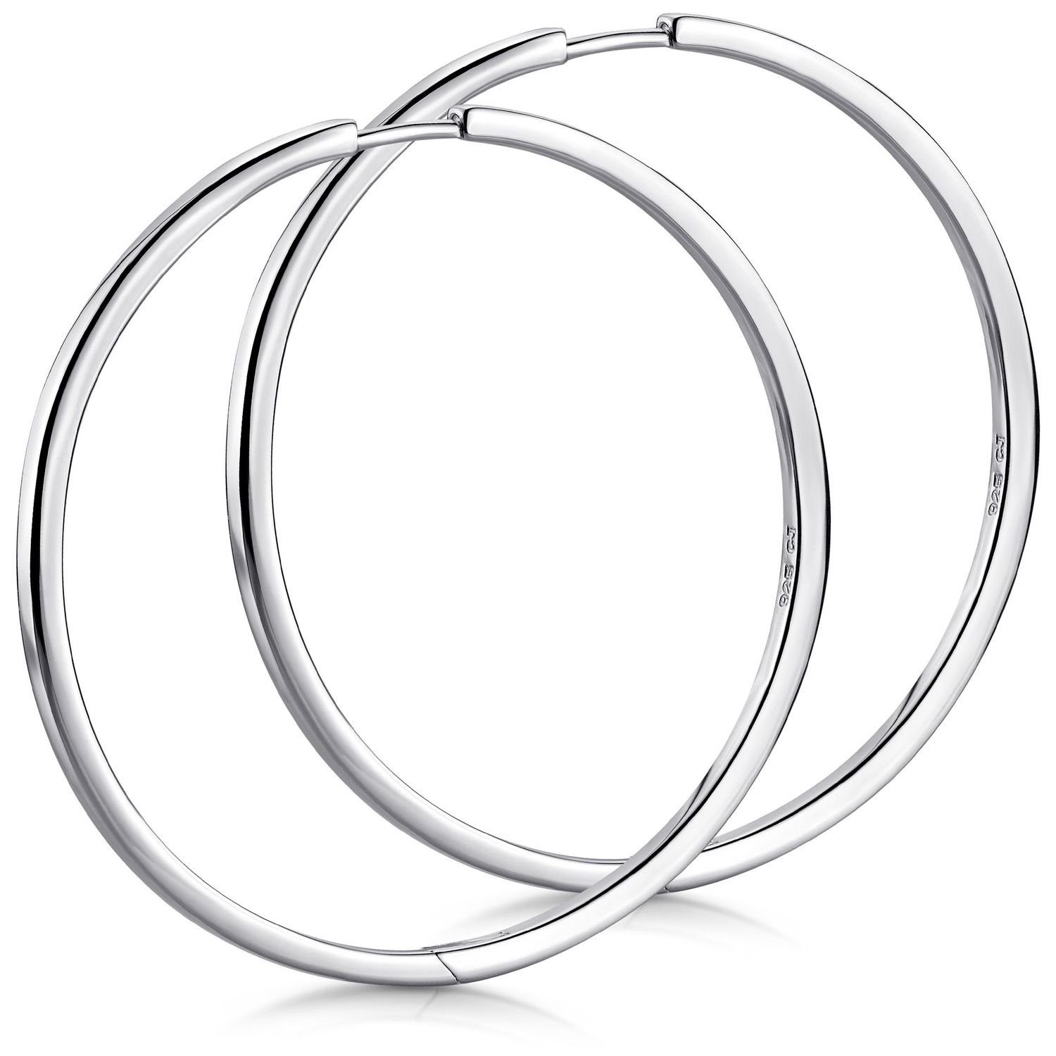 Materia Paar Creolen Damen Silber klassisch Ø43mm SO-430, 925 Sterling Silb günstig online kaufen