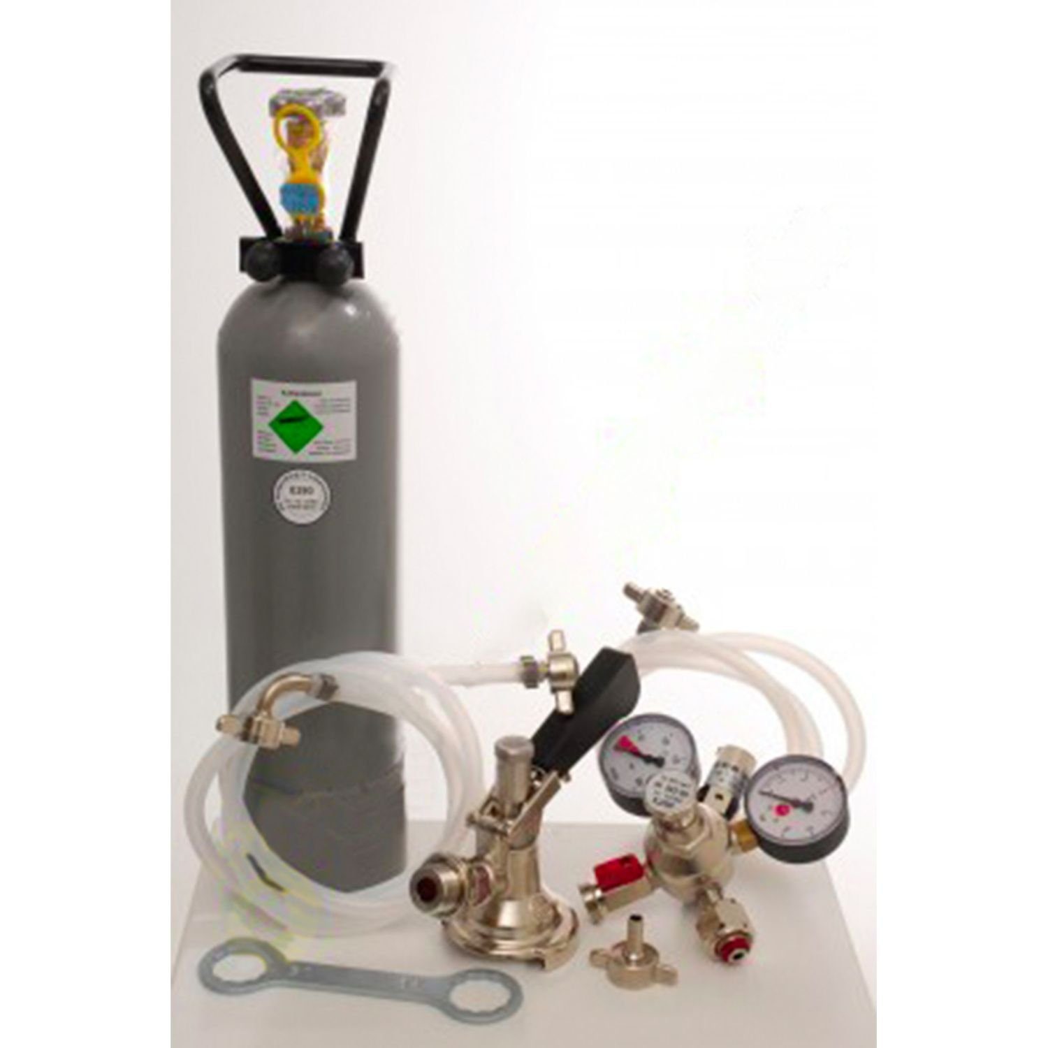 ich-zapfe Bierzapfanlage Zubehörpaket für Pygmy 1-leitig mit Flach Fitting ohne Co2 Flasche