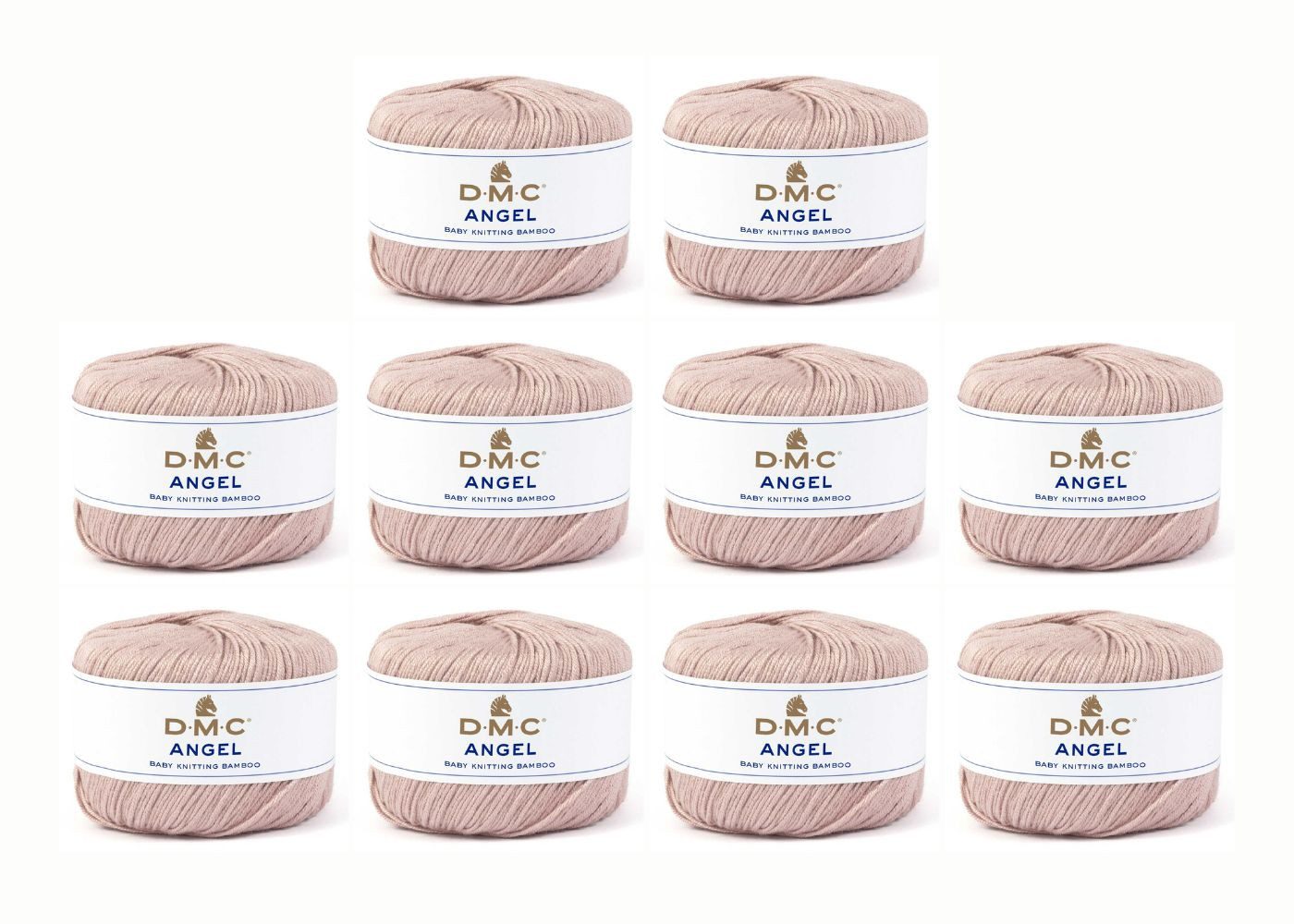 DMC 10x DMC Angel – edles Garn aus 80% Viskose & 20% Wolle Häkelwolle, (embroidery kit by Marussia, 1-St., Hochwertiges Garn zum Stricken und Häkeln), Hochwertiges Garn zum Stricken und Häkeln