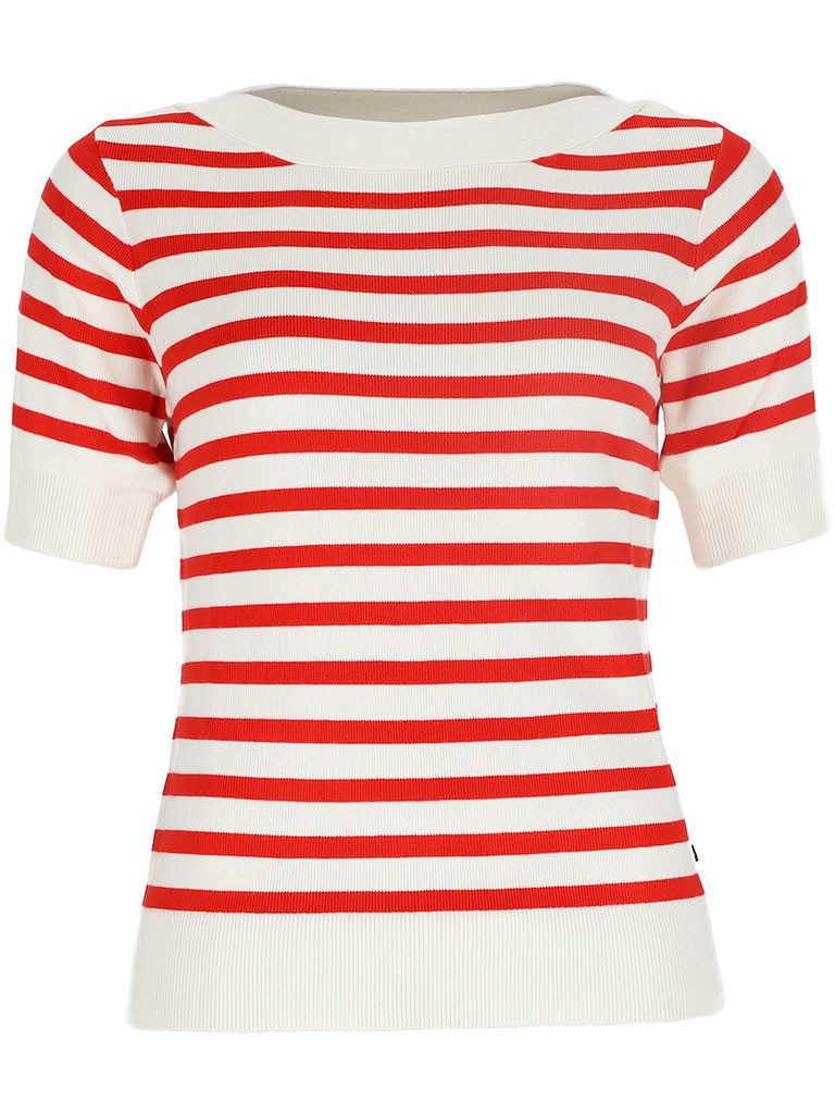 Sea Ranch Streifenpullover Kora Damen Pullover Kora Kurzarm & U-Boot-Ausschnitt - Streifen Sommerpulli