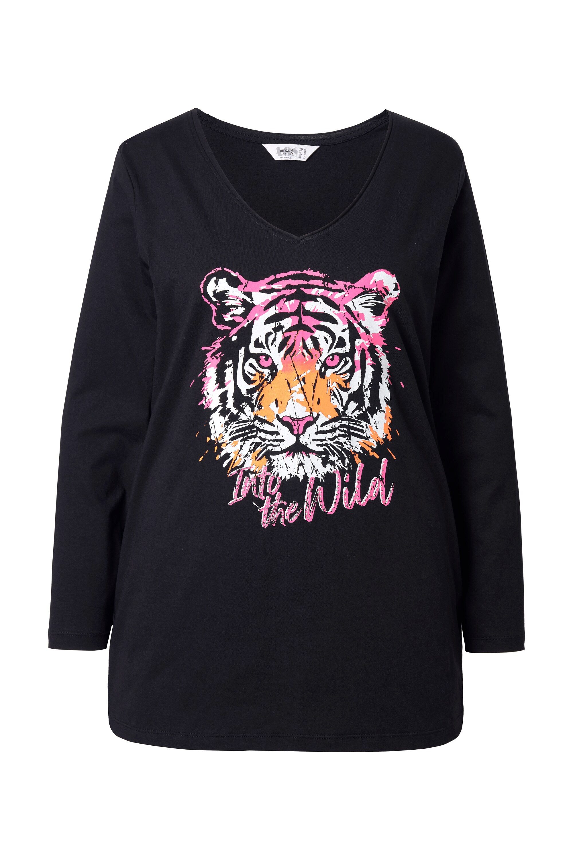 Angel of Style T-Shirt Langarmshirt Glitzersteinchen auf dem Tigermotiv günstig online kaufen