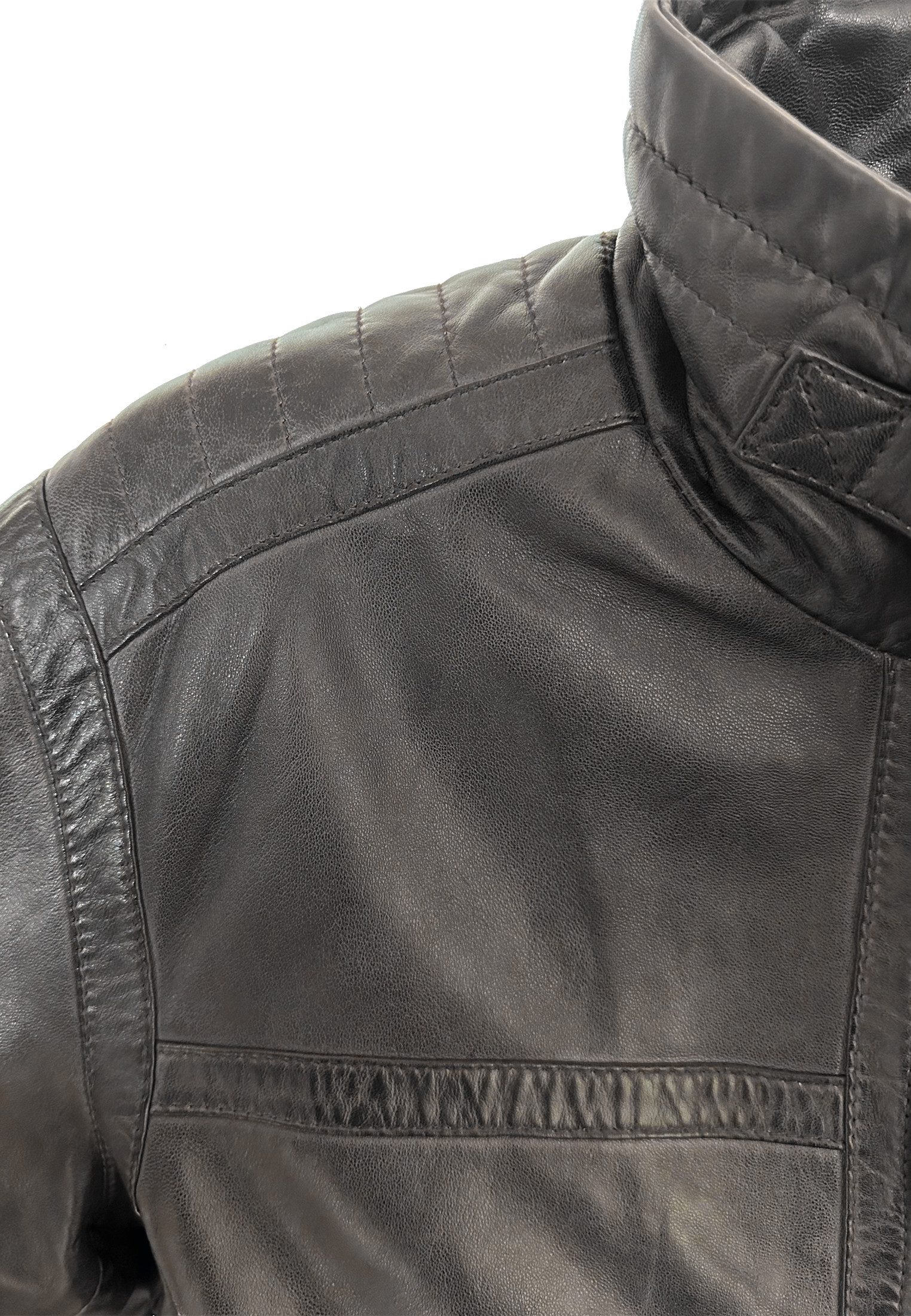 CBL Lederjacke MQ-45472 mit kurzen stehkragen
