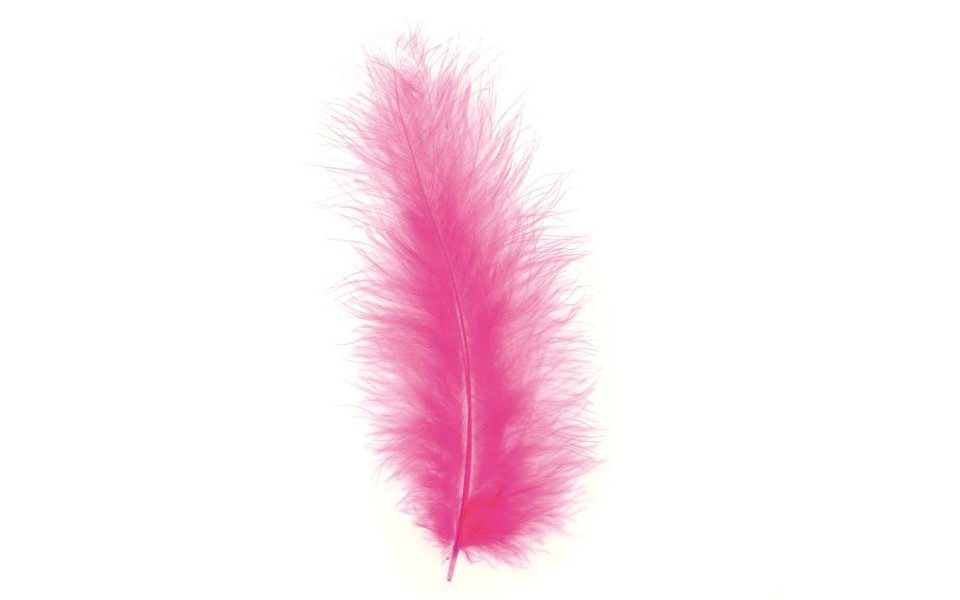 Bastelnaturmaterial Glorex Marabufedern pink ca. 15 Stück