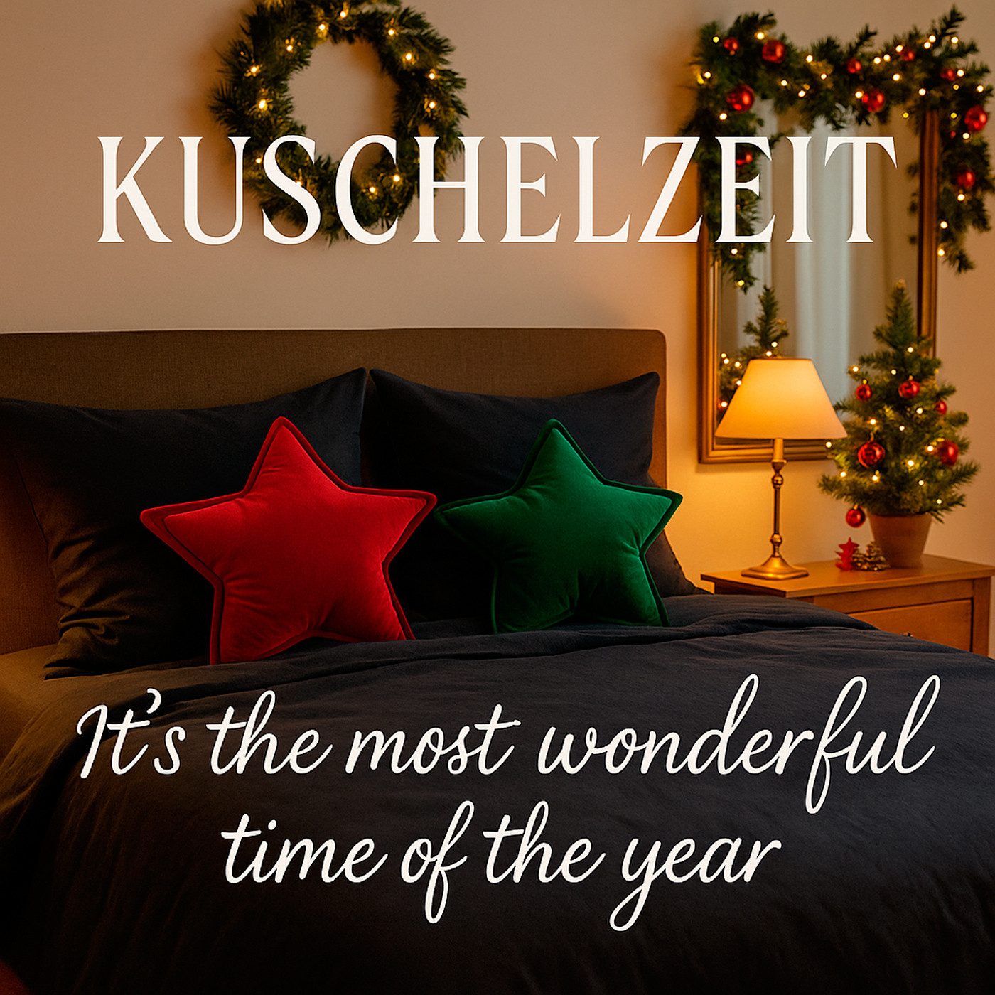 heimtexland Dekokissen Deko Kuschelkissen Weihnachten Weihnachtskissen, weicher Samt I Stern I bordeaux rot I 40 cm I Geschenk-Idee