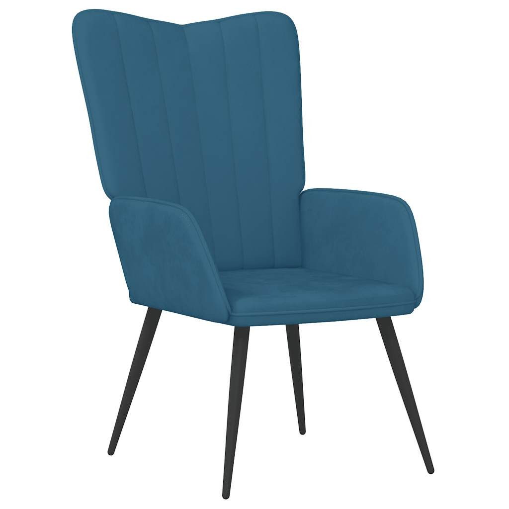 vidaXL Sessel Relaxsessel Blau Samt (1-St)
