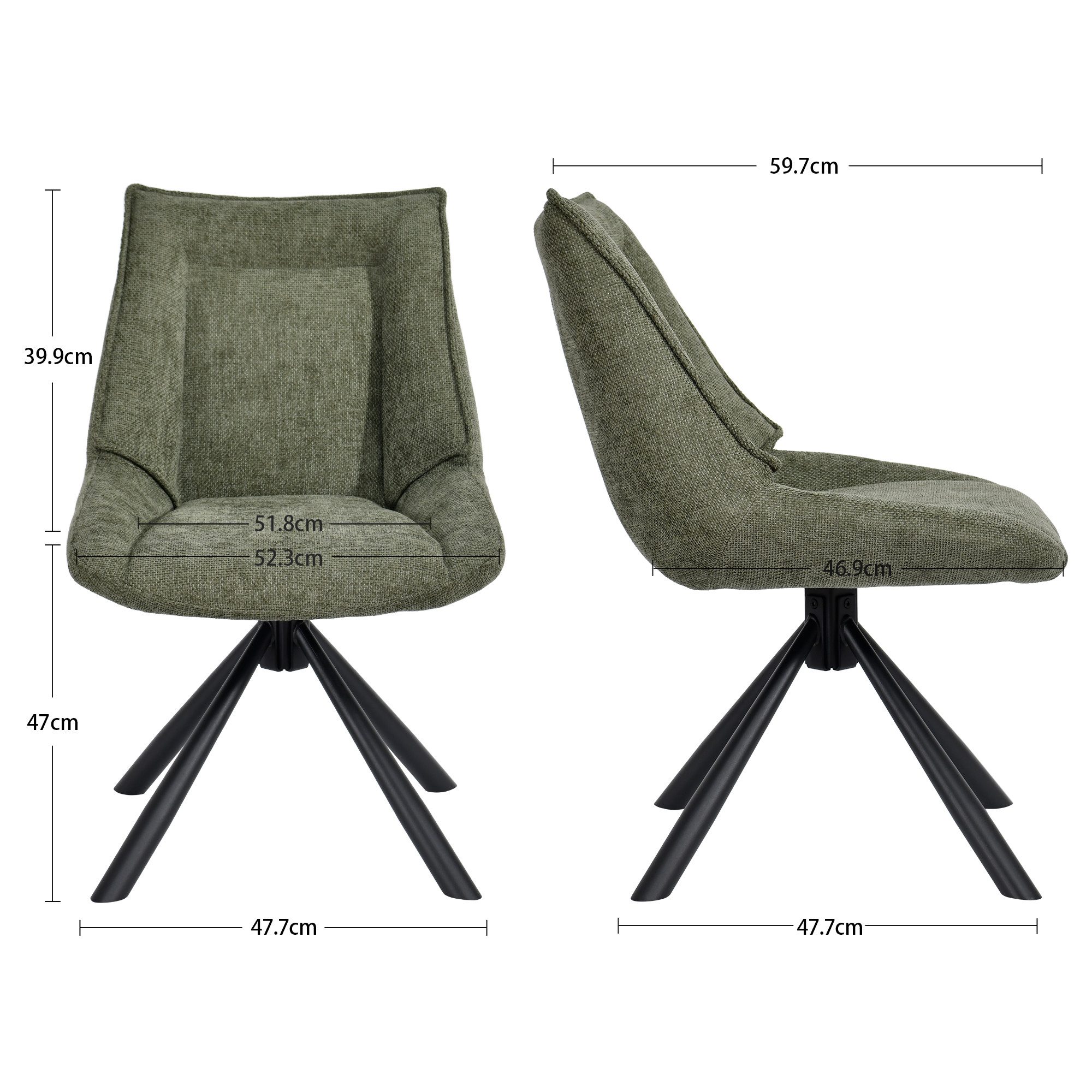 Duhome Esszimmerstuhl (8626A), 180° drehbar Rückstellfunktion günstig online kaufen