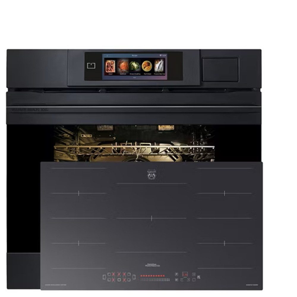 Kaiser Küchengeräte Backofen-Set Herd Set Autark XXL Multi 37,Multifunktions-Elektro-Dampfbackofen mit Dampfreinigung, 60 cm+Induktions Kochfeld Autark Herd Power Booster 90 cm Anti Scratch/ matt EH 6341+KCT 9110 FI., mit 1-fach-Teleskopauszug