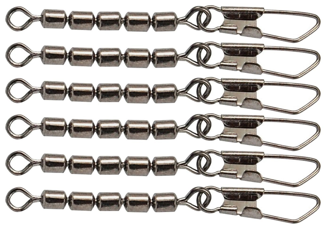 Trout Master Schnurverbinder Trout Master 5-fach Forellenwirbel mit Snap - 6 Wirbel, (1-St)