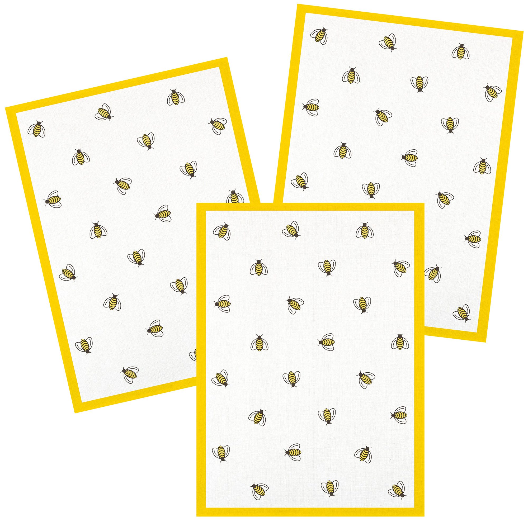 Kracht Geschirrtuch Bienen, (3-tlg., 3-teilig), 3er günstig online kaufen