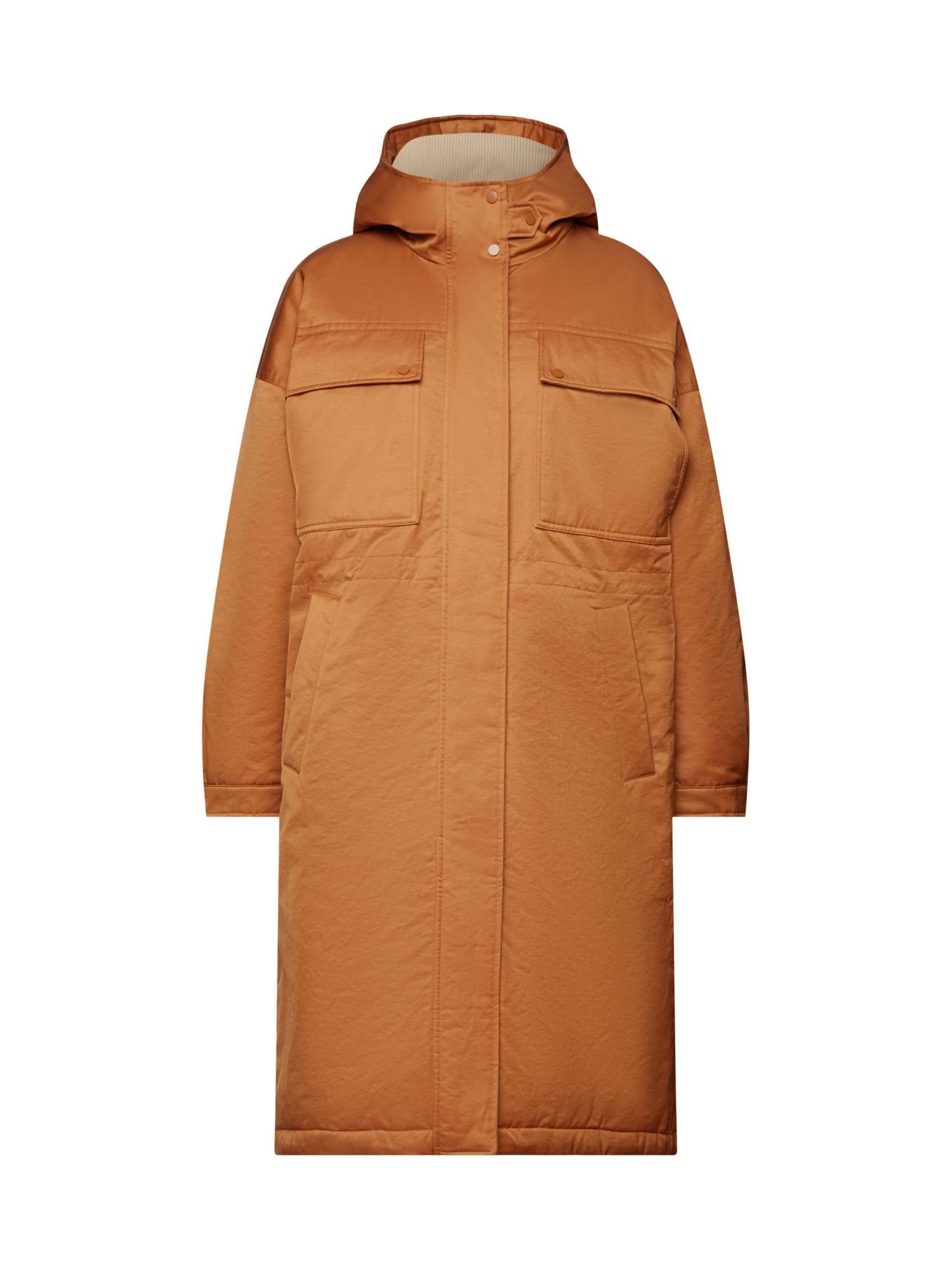 Esprit Wintermantel Recycelt: Wattierter Parka CARAMEL