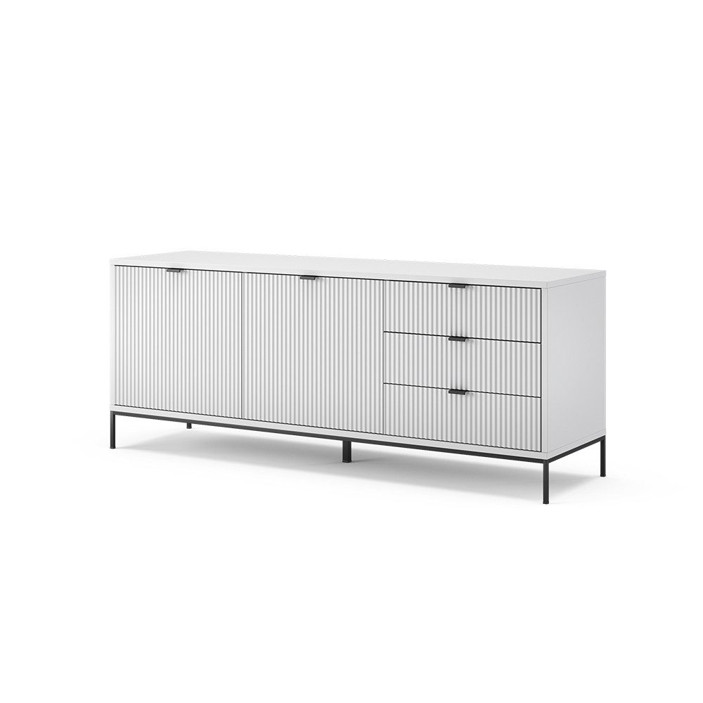 Vicco Lowboard Eliza, Weiß, 150.1 x 60 cm mit 3 Schubladen, 2 Türen günstig online kaufen