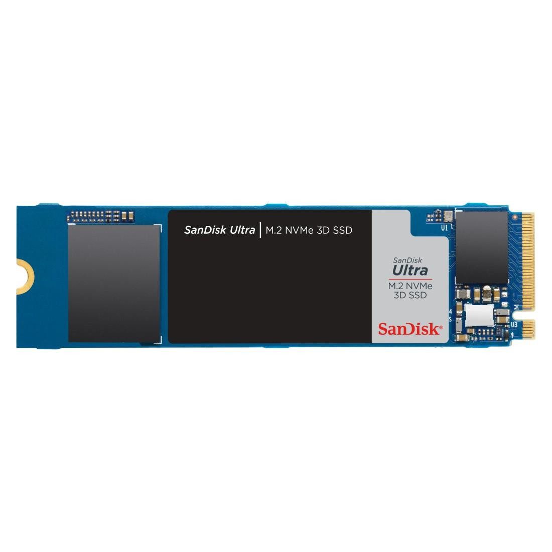 Sandisk SSD Ultra M.2 NVMe SSD-Festplatte (1000 GB) 3500 MB/S Lesegeschwindigkeit, 2300 MB/S Schreibgeschwindigkeit