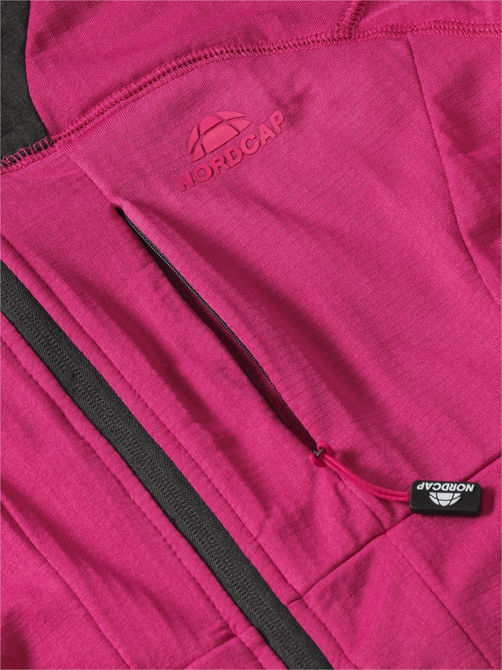 Kapuzen-Jacke Funktionsjacke in Sweat-Qualität Nordcap weicher fuchsia farbstarke
