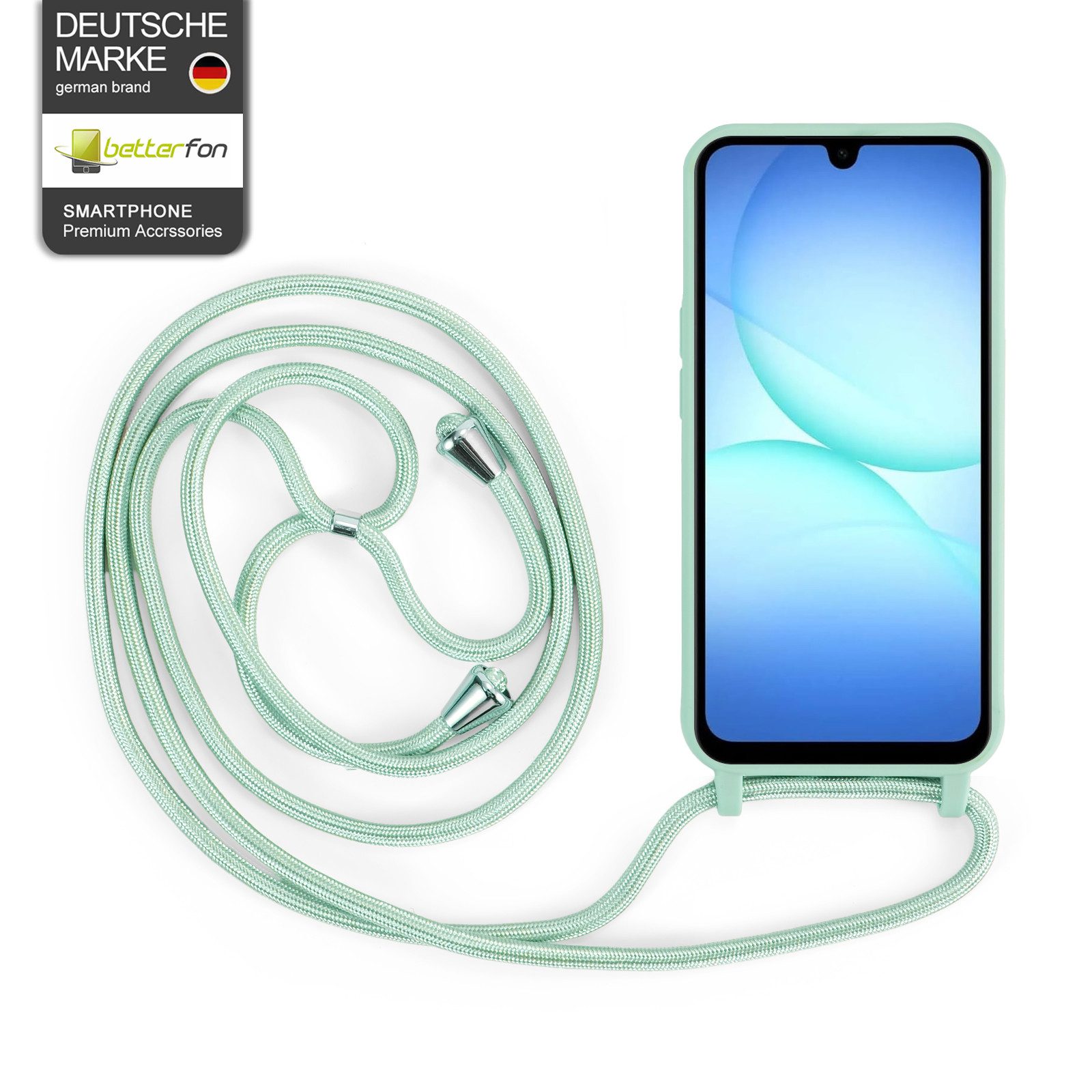 betterfon Handykette für Samsung Galaxy A17 mit Band & Kodel Smartphone Halskette Grün, Hände frei, mit Silikonhülle & Schnur für flexiblen Alltag – Bild 3 von 5