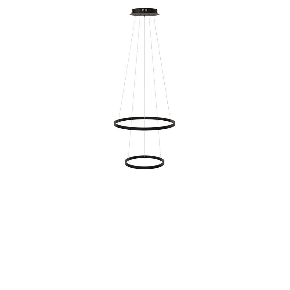 s.luce Pendelleuchte LED 2er-Ring Подвесные светильники Kombination Zentrisch Schwarz, Warmweiß