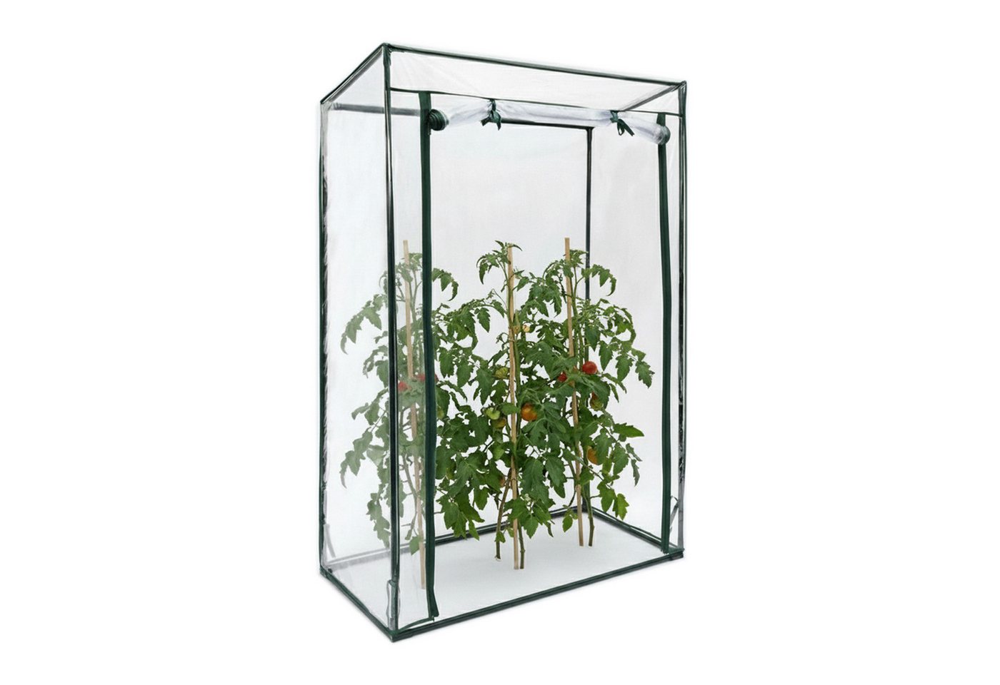 relaxdays Gewächshaus für Tomaten mit Schrägdach, BxTxH: 100 x 50 x 150 cm, BxLxH: 100 x 50 x 150 cm, 2-St., PVC