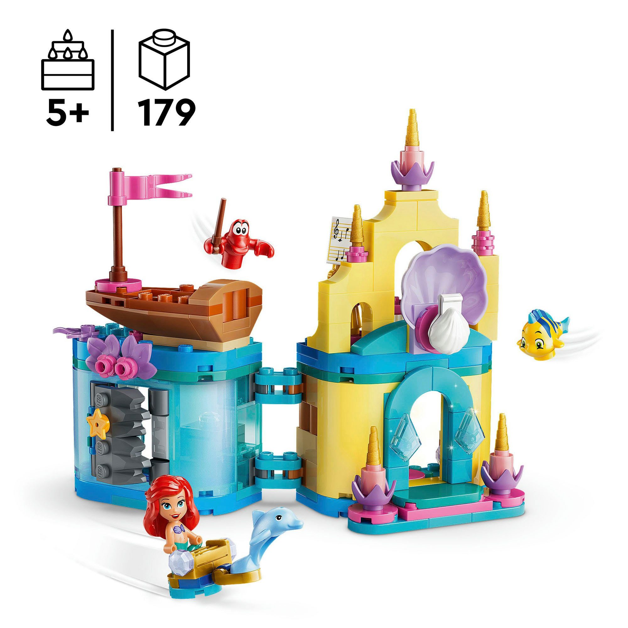 LEGO® Arielles Magisches Mini-Schloss (43285), LEGO Disney Princess Konstruktionsspielsteine, (179 St), Made in Europe