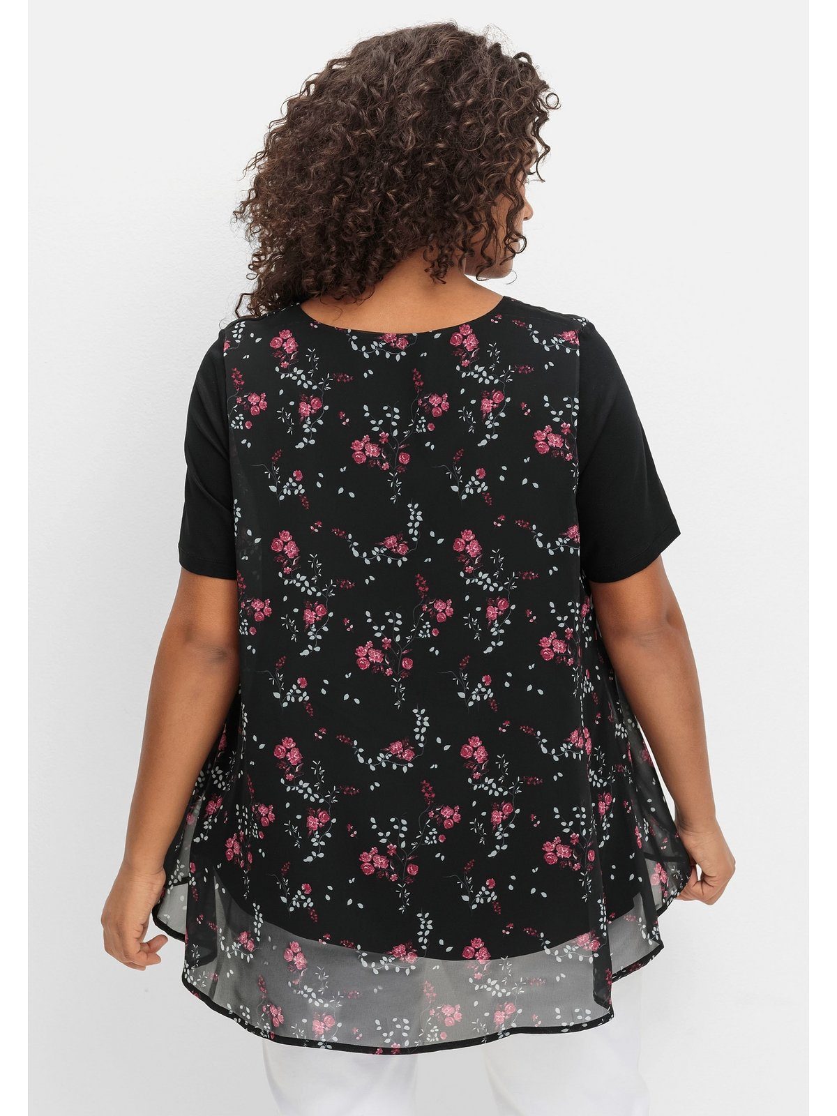 Sheego Blusenshirt Große Größen aus Jersey und Chiffon