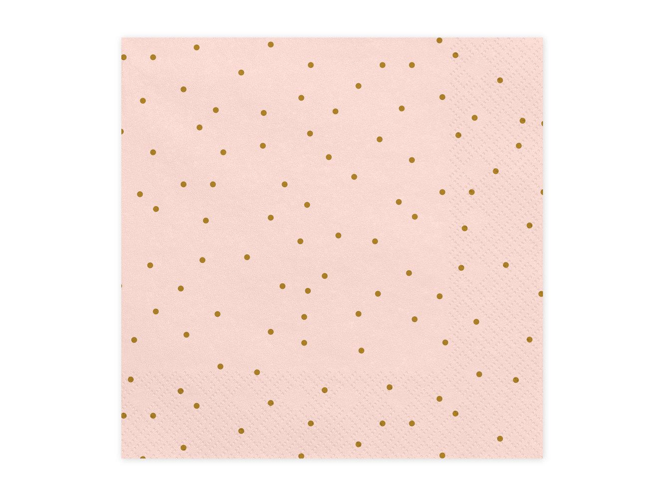 partydeco Papierserviette, Servietten 33x33cm Punkte 20 Stück hellrosa