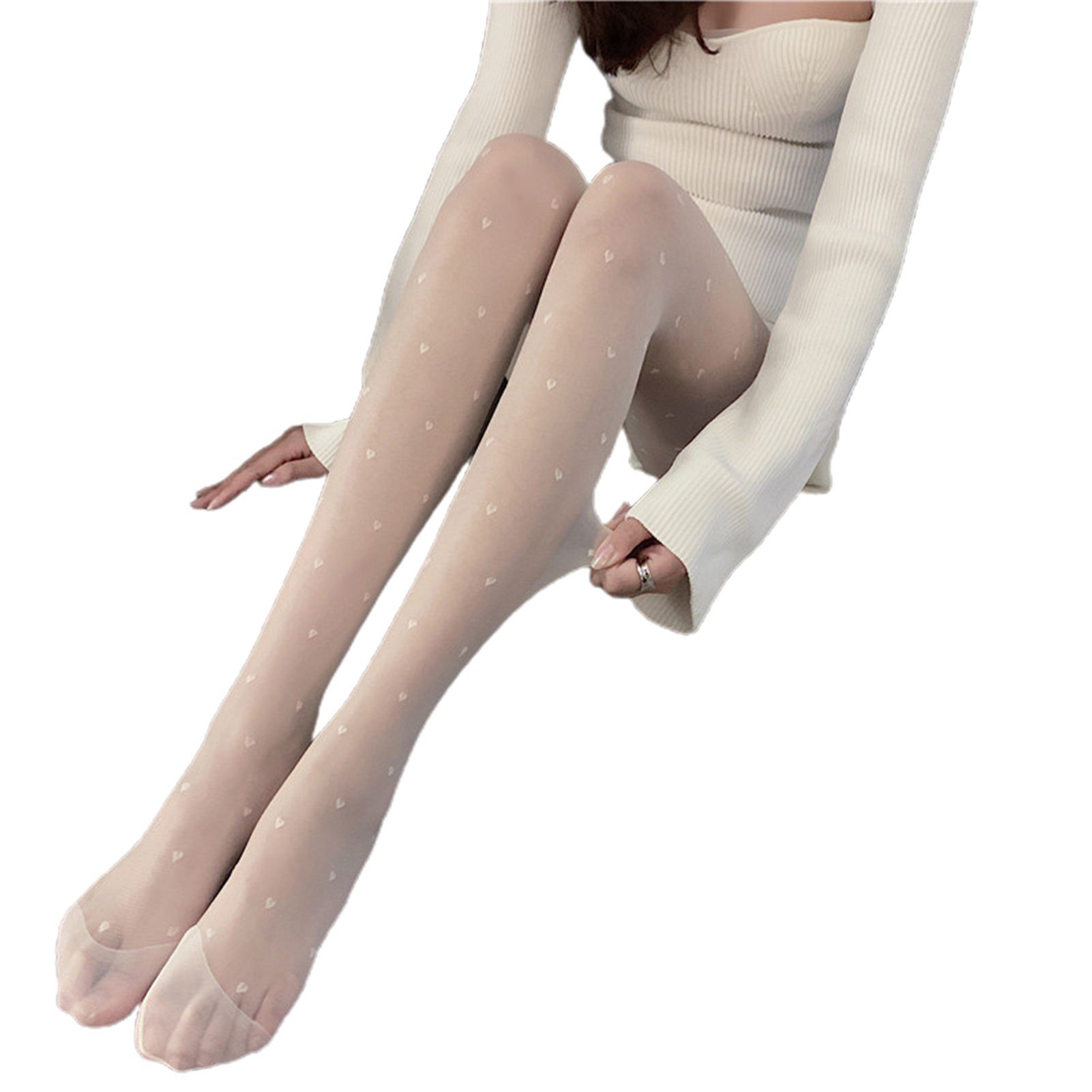 Elastische Oberschenkelstrümpfe, Sexy Bodystocking-Ouvert Blusmart Modischer Strumpfhosen,