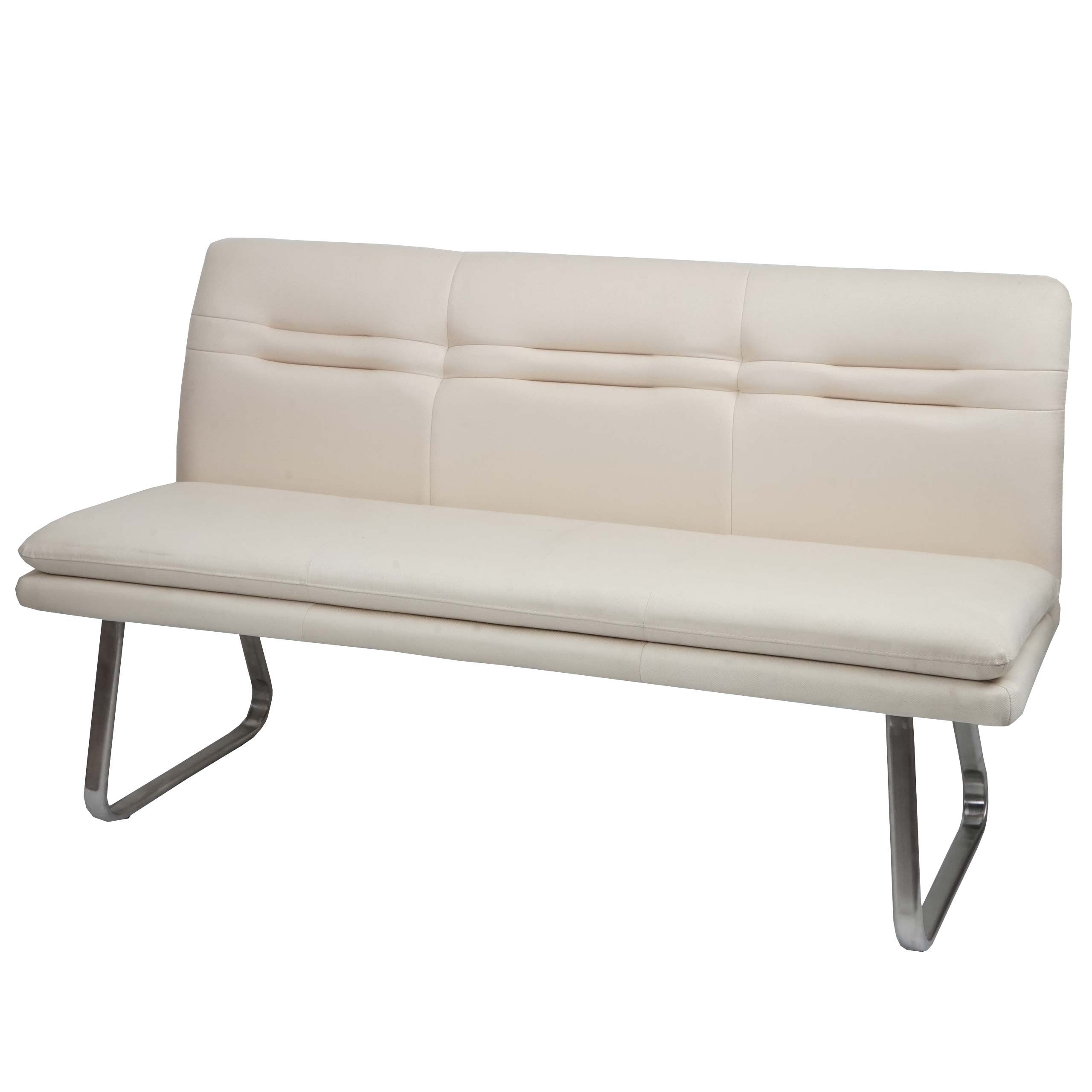 PROREGAL® Sitzbank Sitzbank 90x160x58cm Rückenlehne Stoff günstig online kaufen