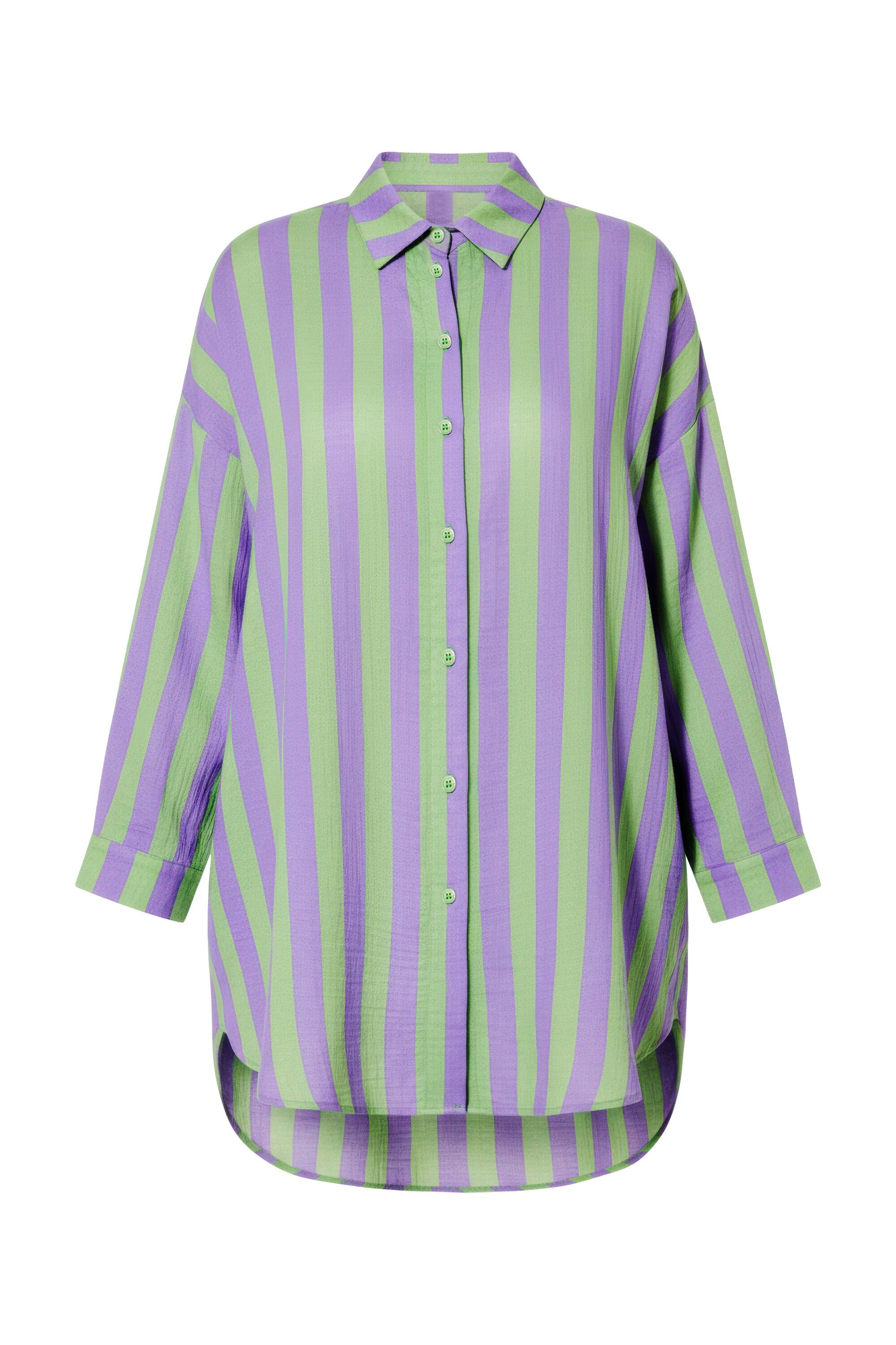 Studio Untold Hemdbluse Hemdbluse oversized Musselin Streifen Langarm günstig online kaufen