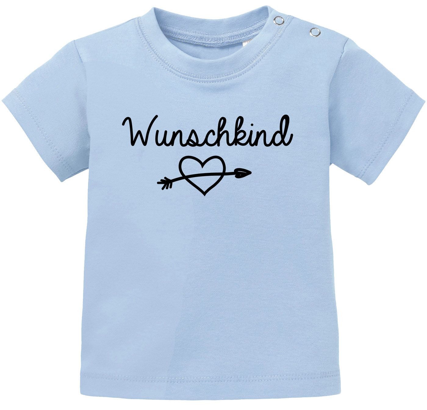 Print-Shirt Baby T-Shirt kurzarm Babyshirt Wunschkind Jungen Mädchen Shirt