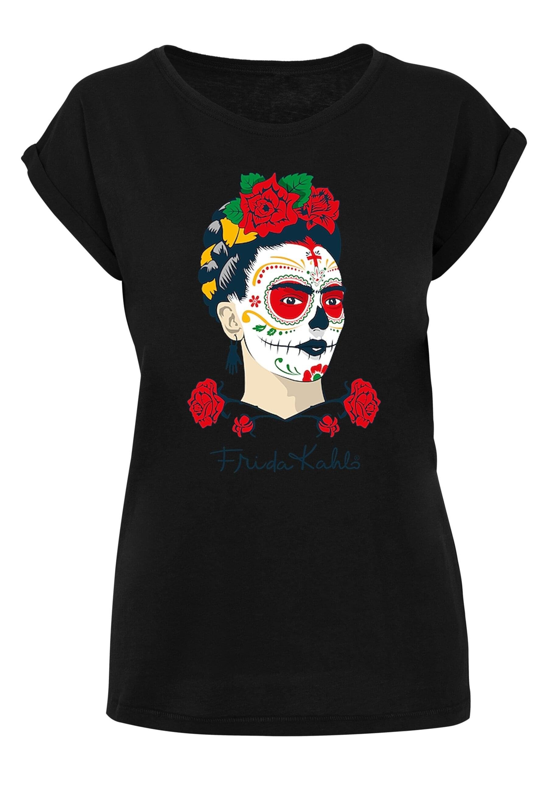 Damen Frida tlg) Merchcode (1- los Kahlo - muertos T-Shirt de Dia Ladies T-Shirt