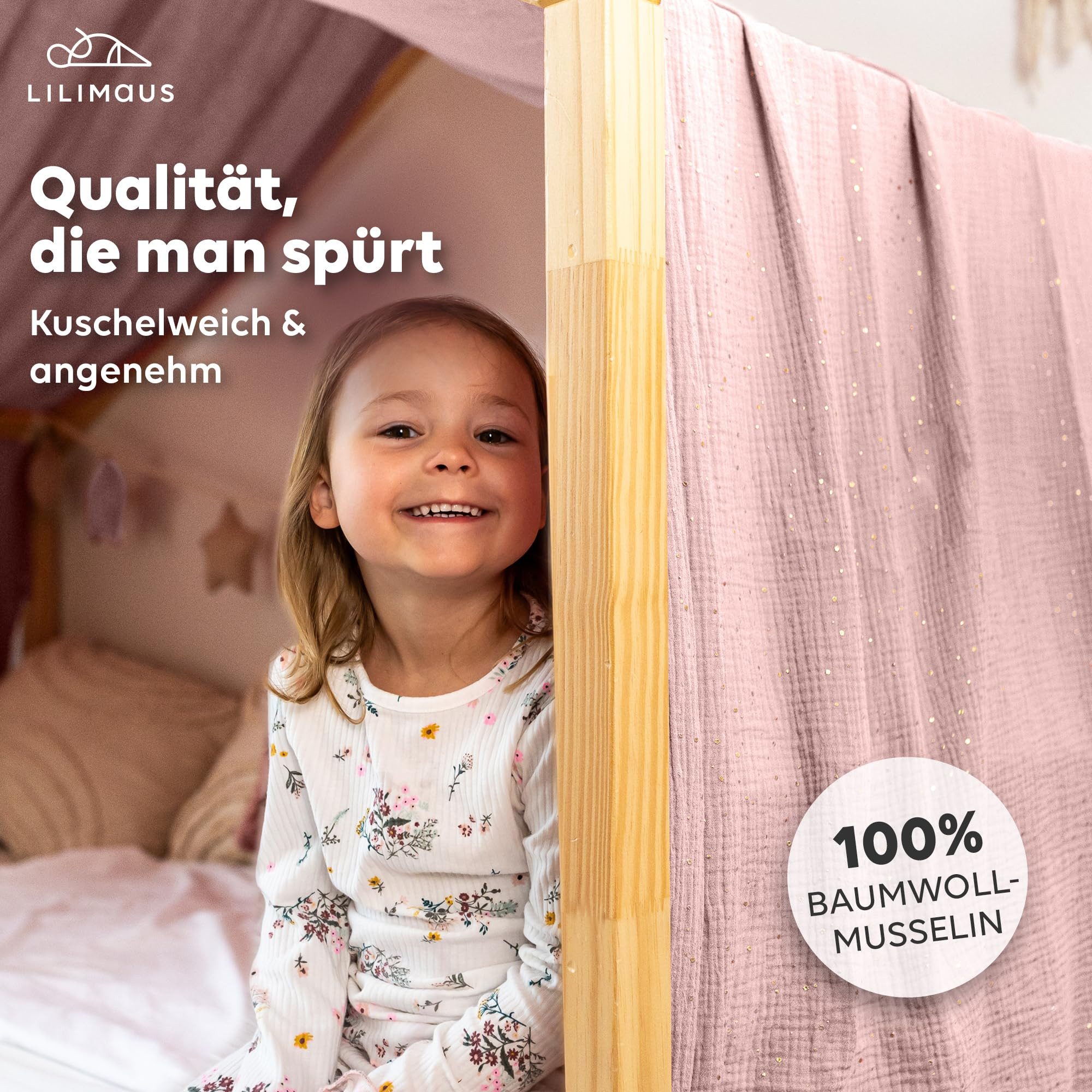 lilimaus Betthimmel Musselin Hausbett Himmel Kinderzimmer günstig online kaufen