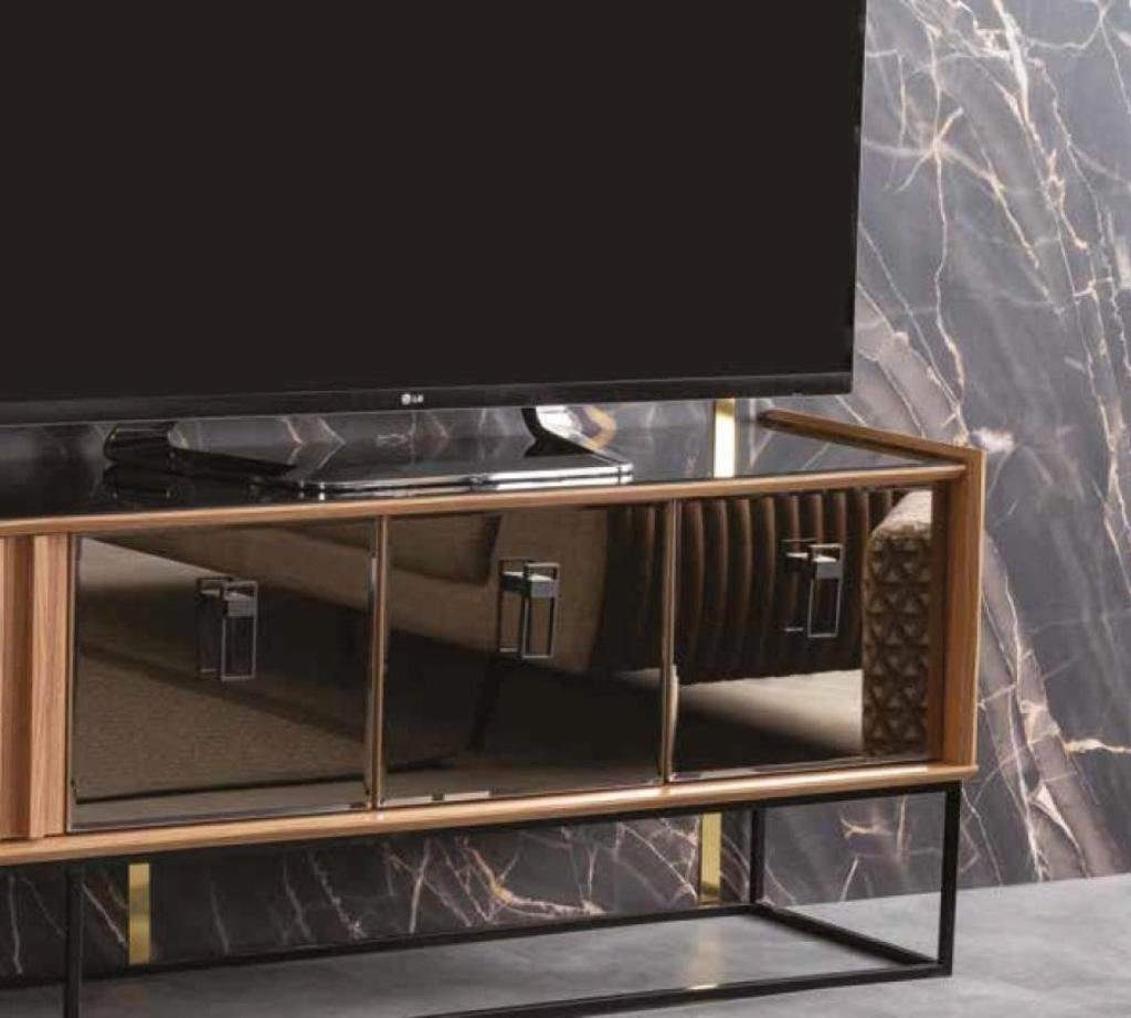 JVmoebel Wohnzimmer-Set 2x Couch + Regal + + 5tlg., TV-Ständer (5-St) Hängeschrank