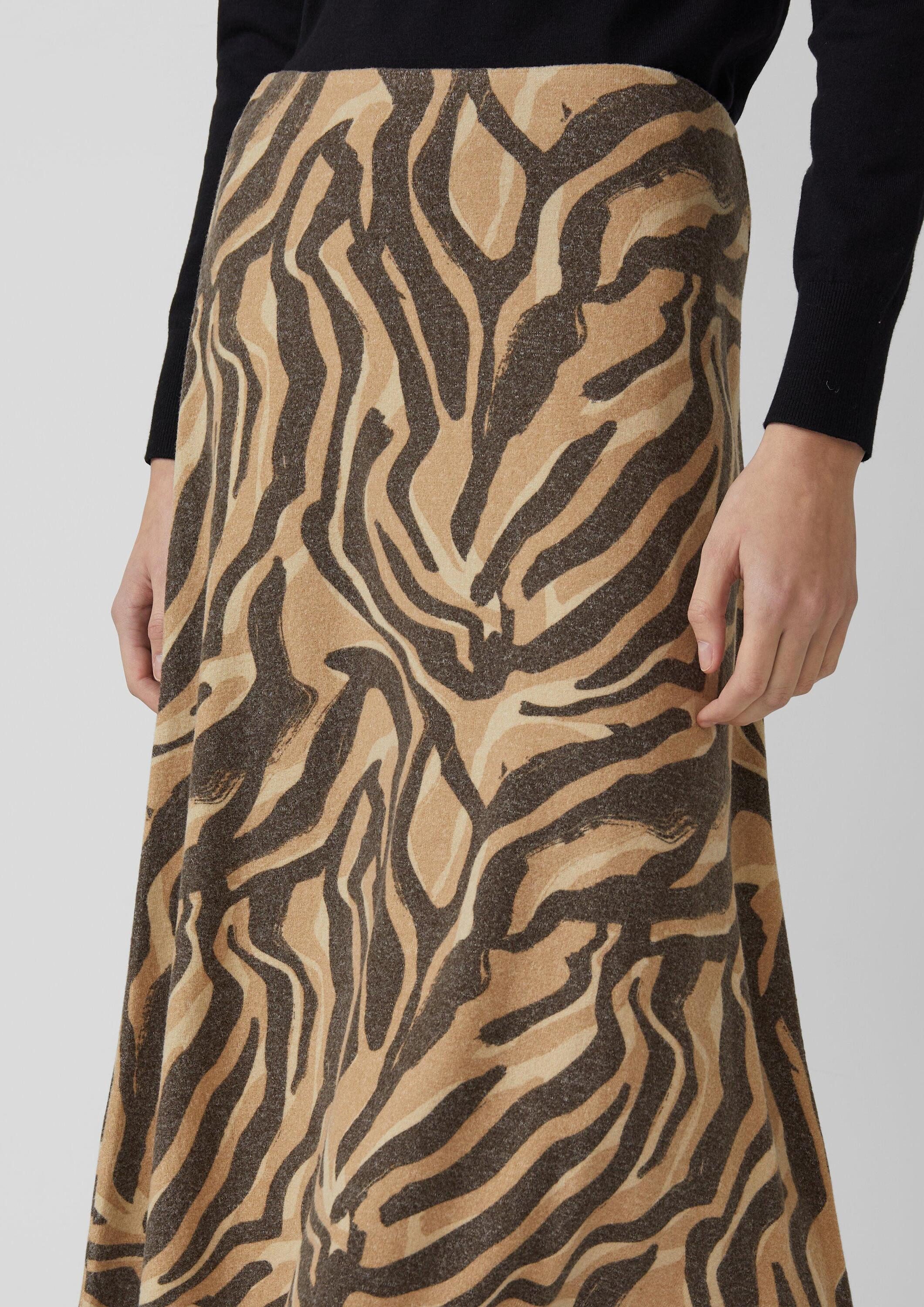 s.Oliver Midirock Rock Weicher Jersey-Rock mit Animal-Print