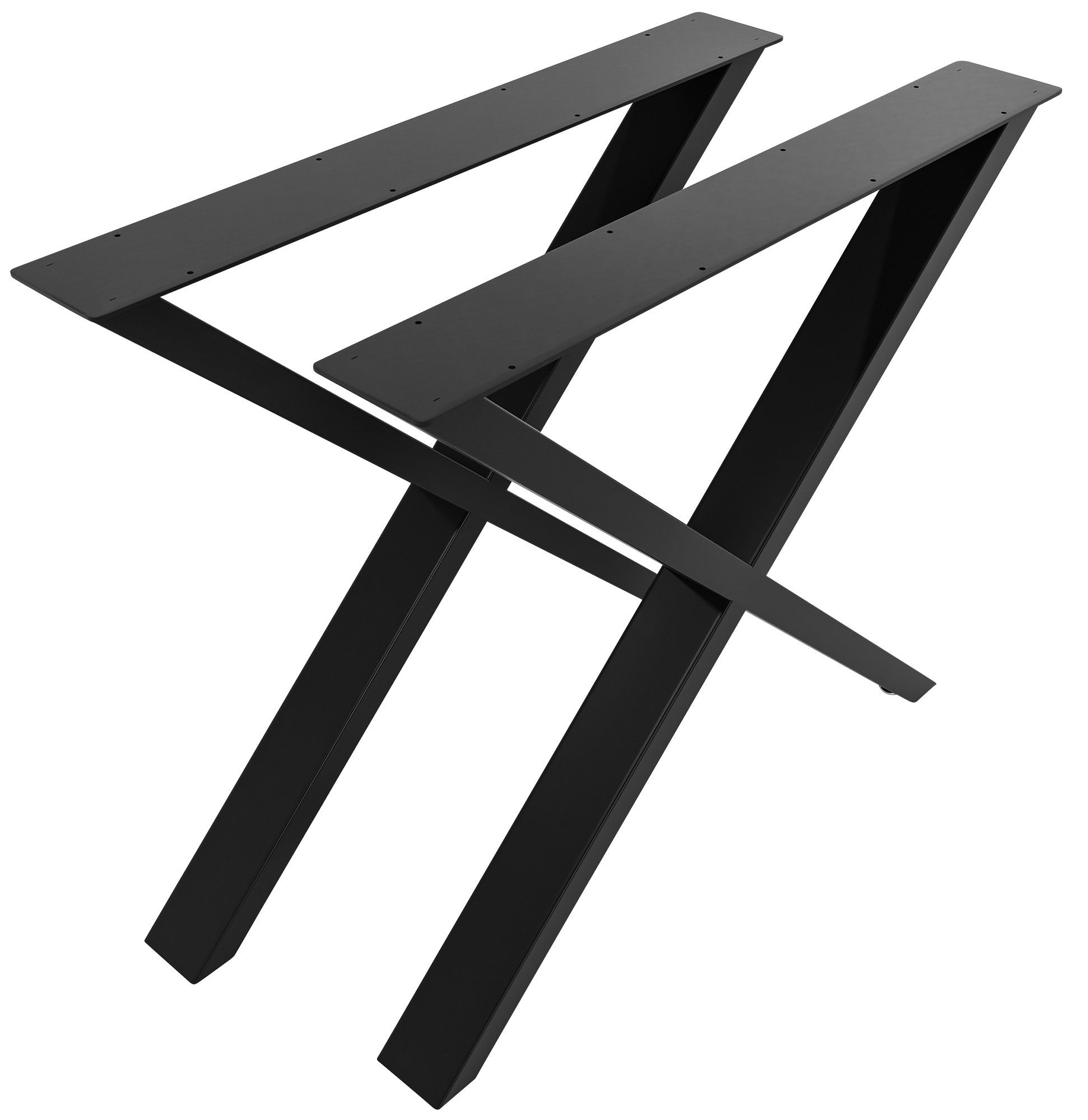 Vierkantprofil, Schreibtisch DIY Tischbeine Metall, schwarz Swift, CLP