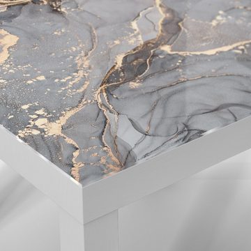 DEQORI Couchtisch 'Elegantes Marmormuster', Glas Beistelltisch Glastisch modern