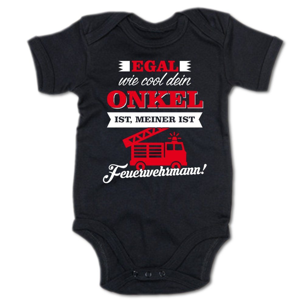 Kurzarmbody Egal wie cool dein Onkel ist, meiner ist Feuerwehrmann!