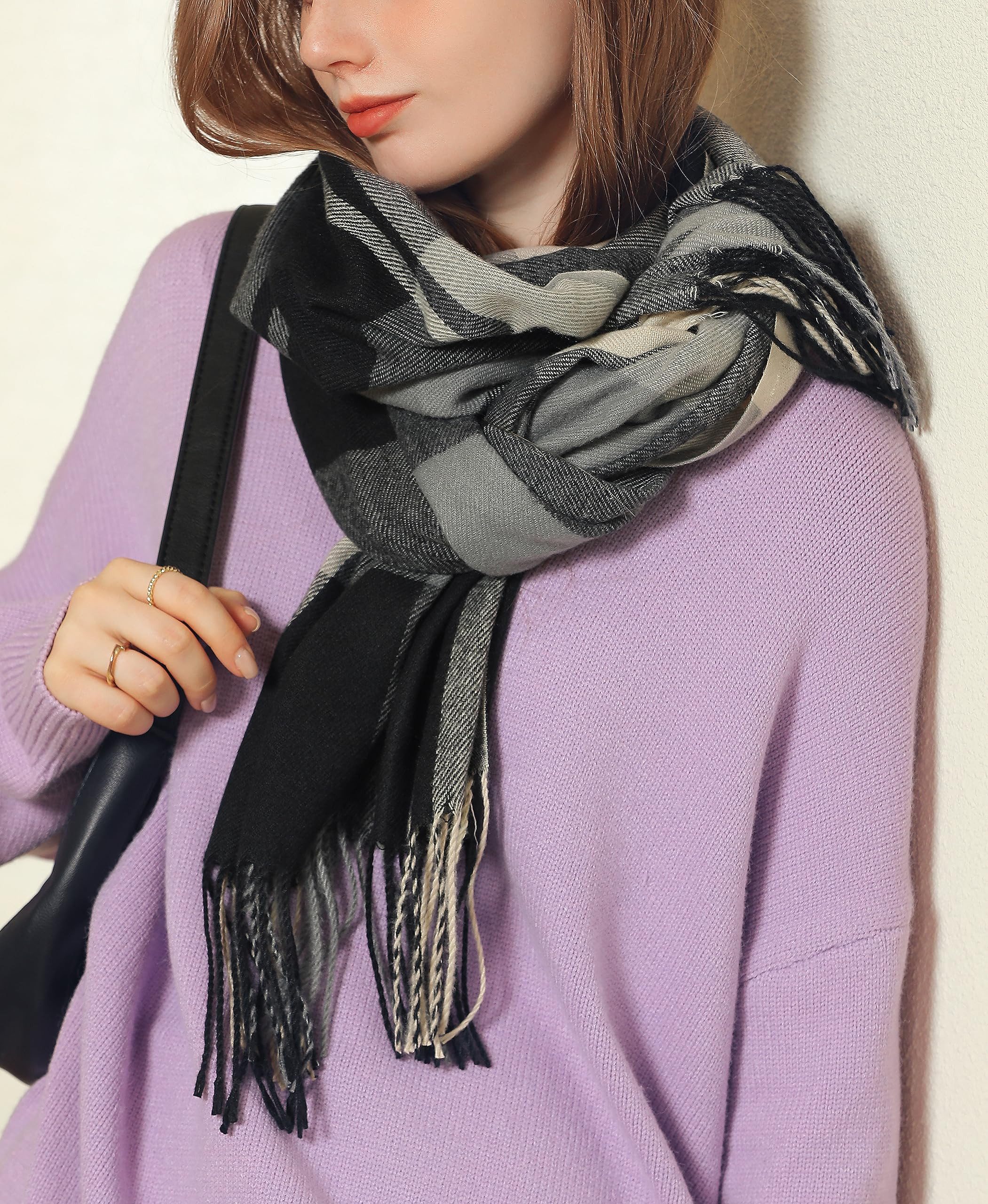 Coonoor Modeschal Damen Kariert Oversized Schal Lange Winterschal Weich Wra günstig online kaufen