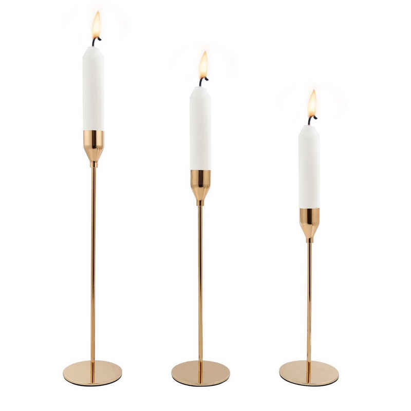 Lospitch Kerzenständer Kerzenhalter 3 Stück/Satz in Unterschiedlicher Größ, 23/28/33cm (3 St)