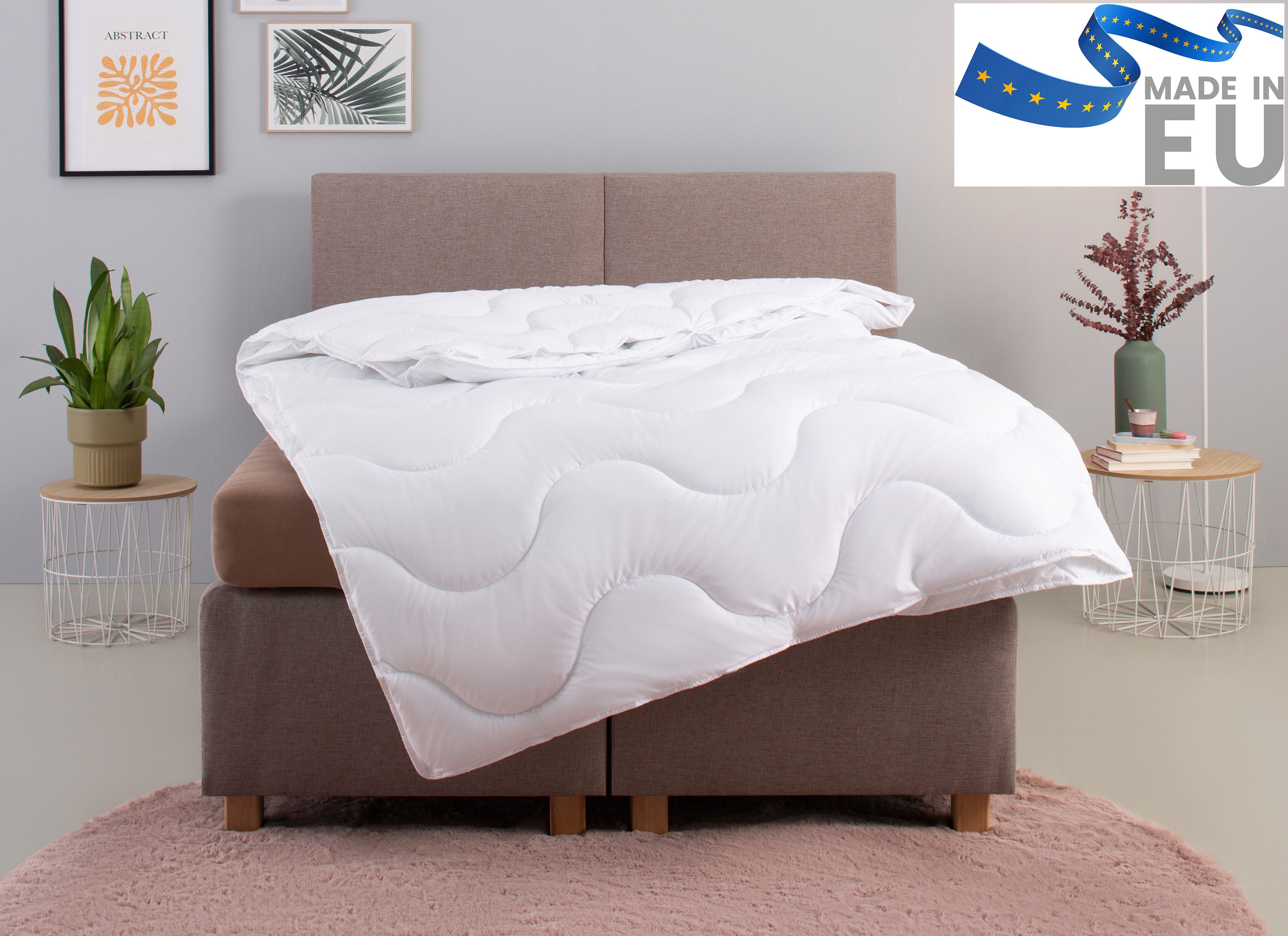 my home Microfaserbettdecke Mailo Bettdecke 135x200 cm, 155x220 cm, Füllung: Polyester, Bezug: Microfaser-Feinbatist, Sommer, Winter, Decke, kuschelweicher Microfaser-Feinbatist Bezug