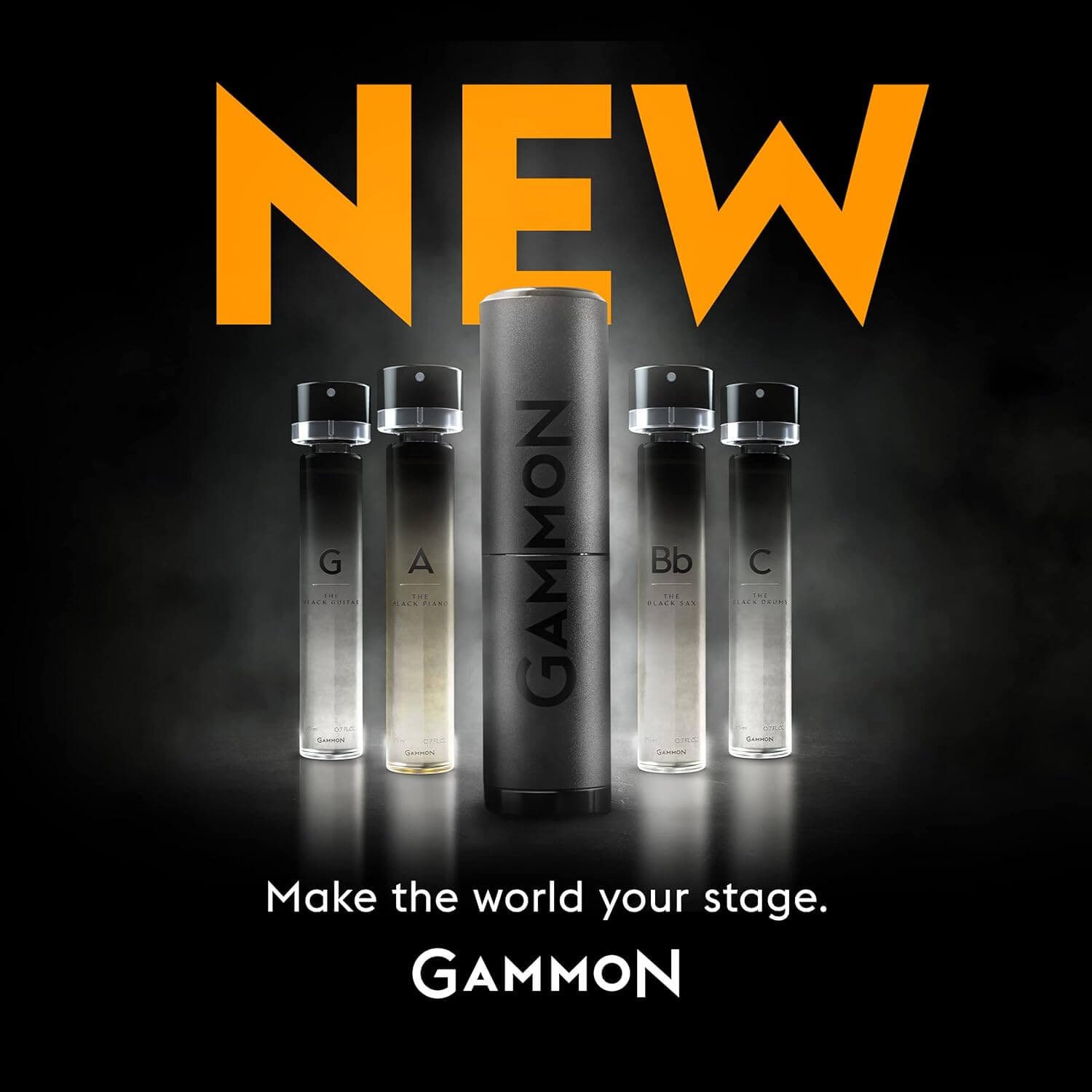 GAMMON Eau de Parfum 10 x Black Notes Parfum Herrenduft mit langanhaltendem 20% Parfum-Öl, 10-tlg.