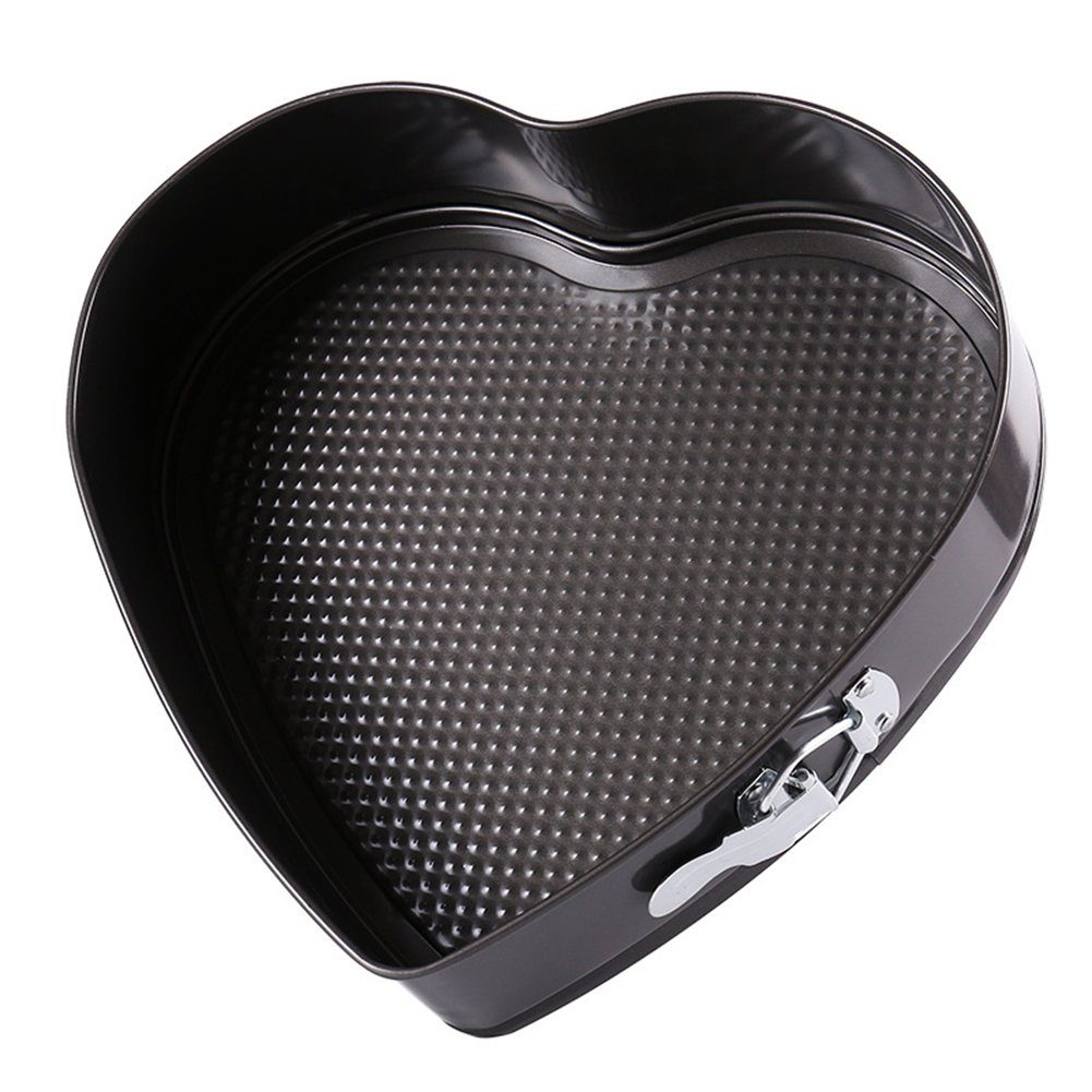 ZAXSD Herzkuchenform Herzbackform 22 x 21.5 x 7cm,Herz-Springform antihaftbeschichtet, herzform backform,auslaufsicher, gleichmäßige Bräunung | Kuchenformen