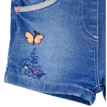 BONDI Trachtenlederhose BONDI Baby Kinder Jeansshorts 'Butterfly'- Blau