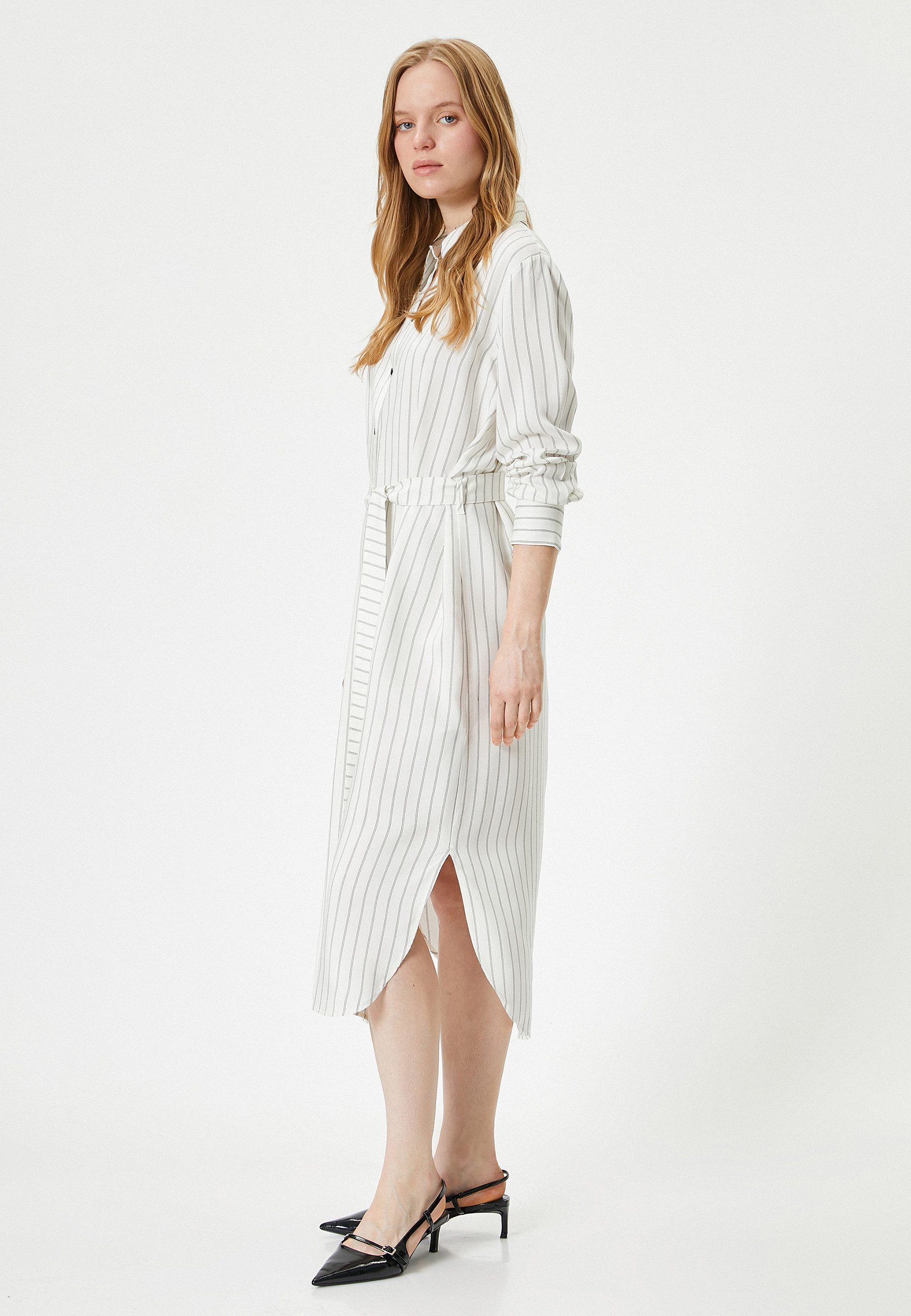 Midikleid Midi Länge Button-Down Kleid