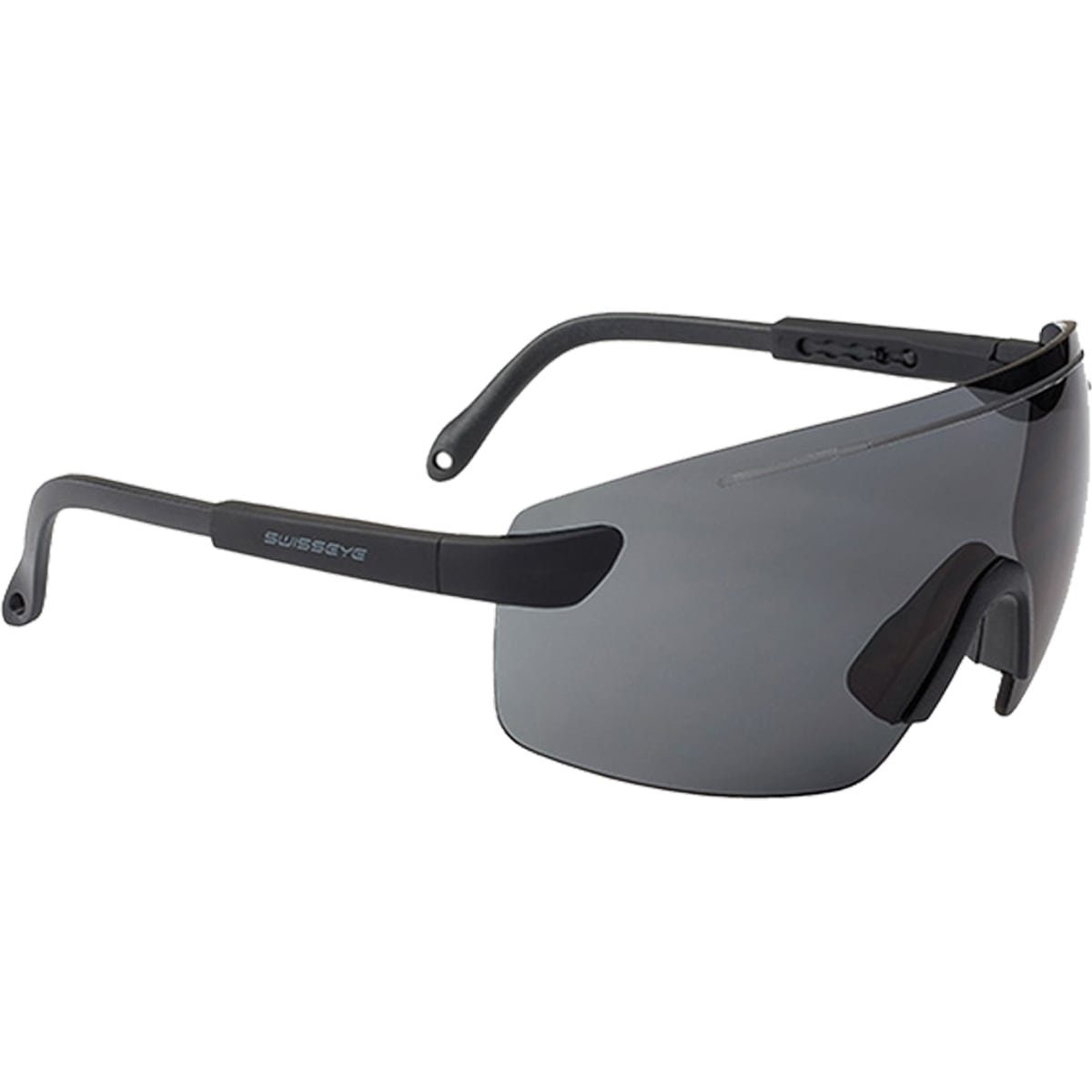 SWISS EYE® Sonnenbrille SCHUTZBRILLE DEFENSE SCHWARZ (Set, Sonnenbrille mit  Mikrofaserbeutel), inklusive schwarzes Band und Mikrofaserbeutel