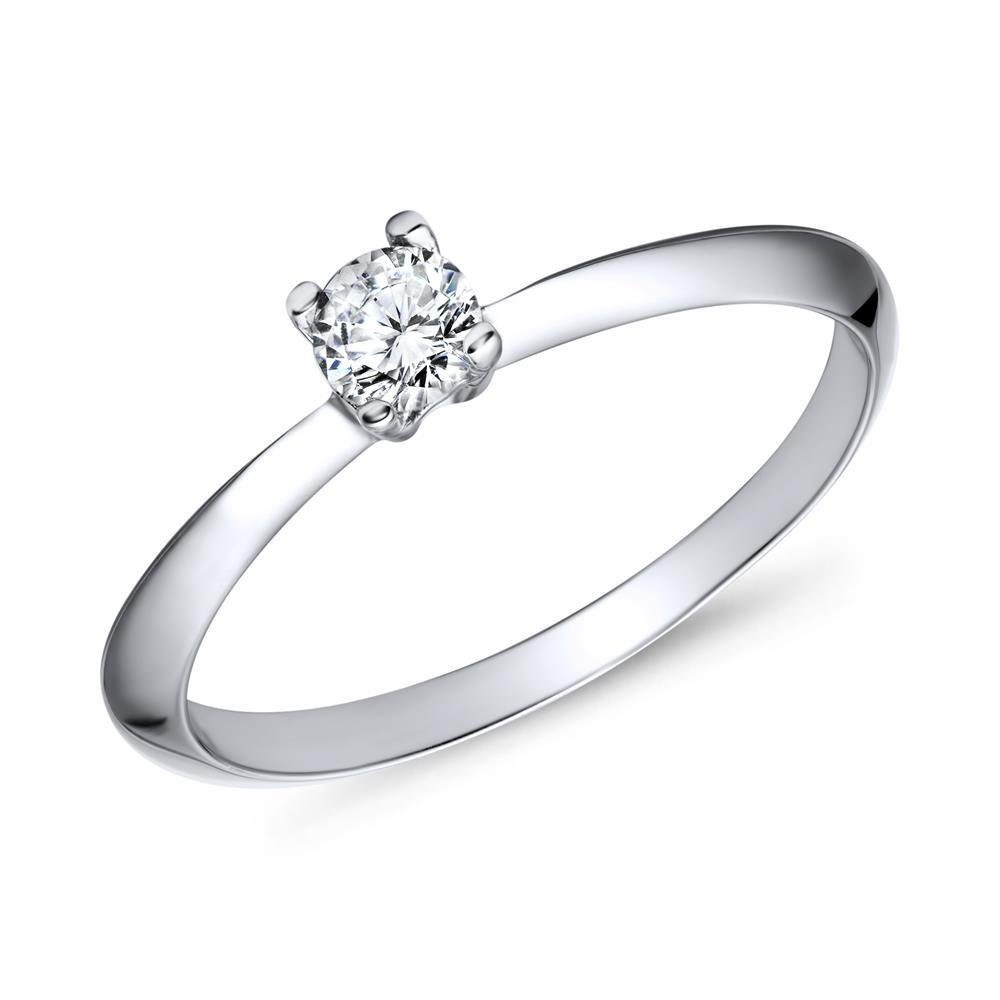 Verlobungsring Dezenter Verlobungsring aus 925 Silber mit Zirkonia von JEWLIX VR0009