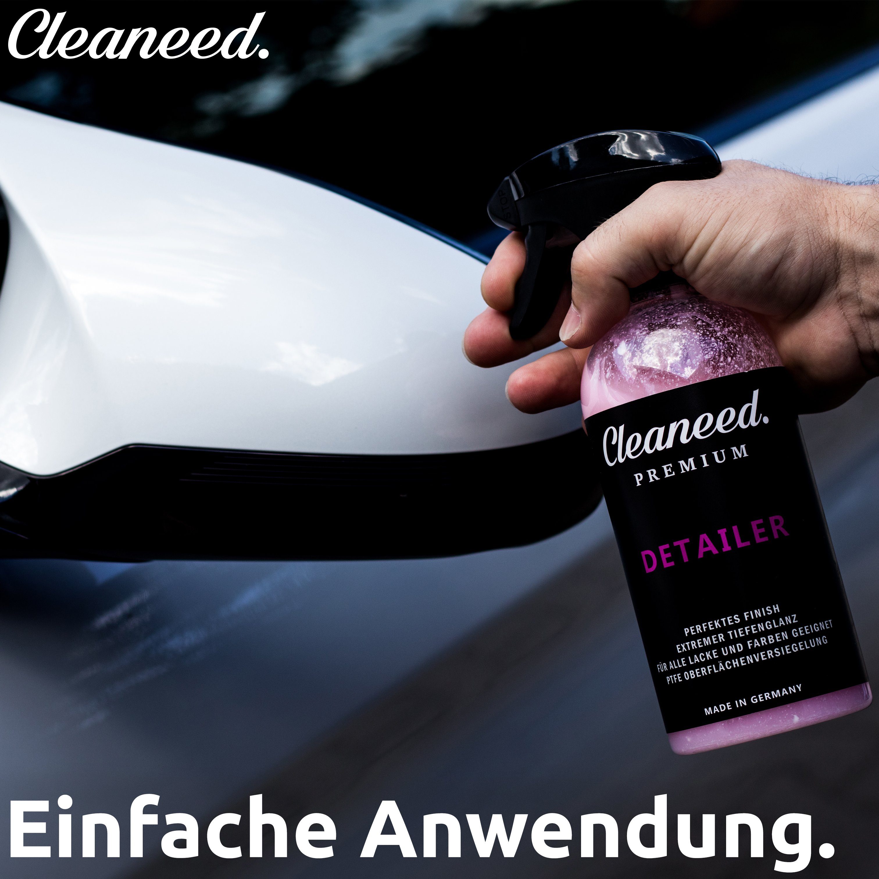 Wax extra Wachs Detailer Carnauba Cleaneed mit Sprühwachs Glanz Premium und starkem in Lackschnellversiegelung zur (Made Trockenwäsche Germany), -