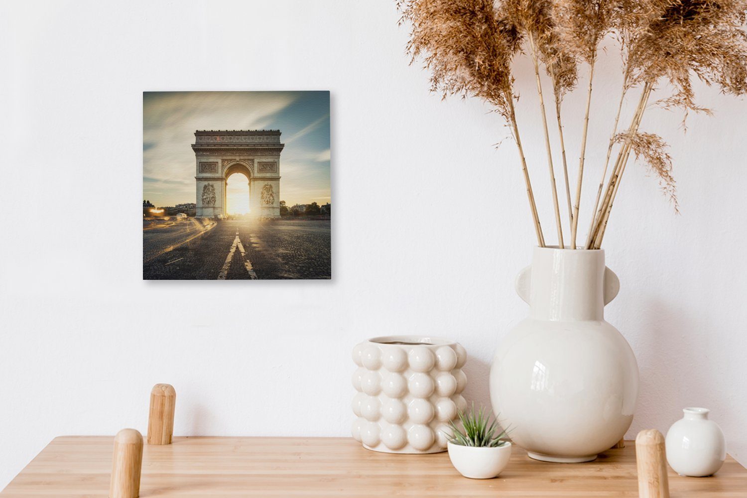 (1 Bilder Leinwand durch Sonnenaufgang für OneMillionCanvasses® Paris Leinwandbild St), einen Wohnzimmer in gesehen, Schlafzimmer Triumphbogen